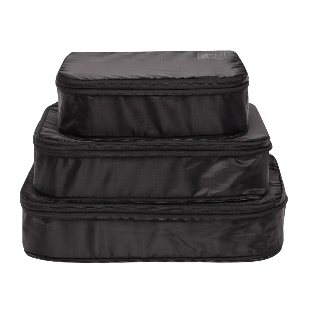 8-Piece Compression Packing Cubes & Travel Organizer Bags Set - Black | Perfect for Suitcase, Backpack & Carry-On Luggage Organization