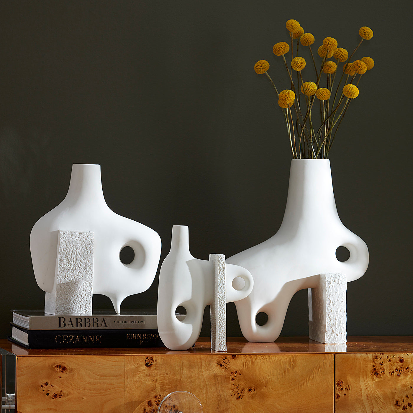 Paradox Medium Vase - Modern Ceramic Flower Vase for Home Decor, Office Desk & Wedding Centerpieces - Perfect for Fresh Flowers, Artificial Plants & Interior Design