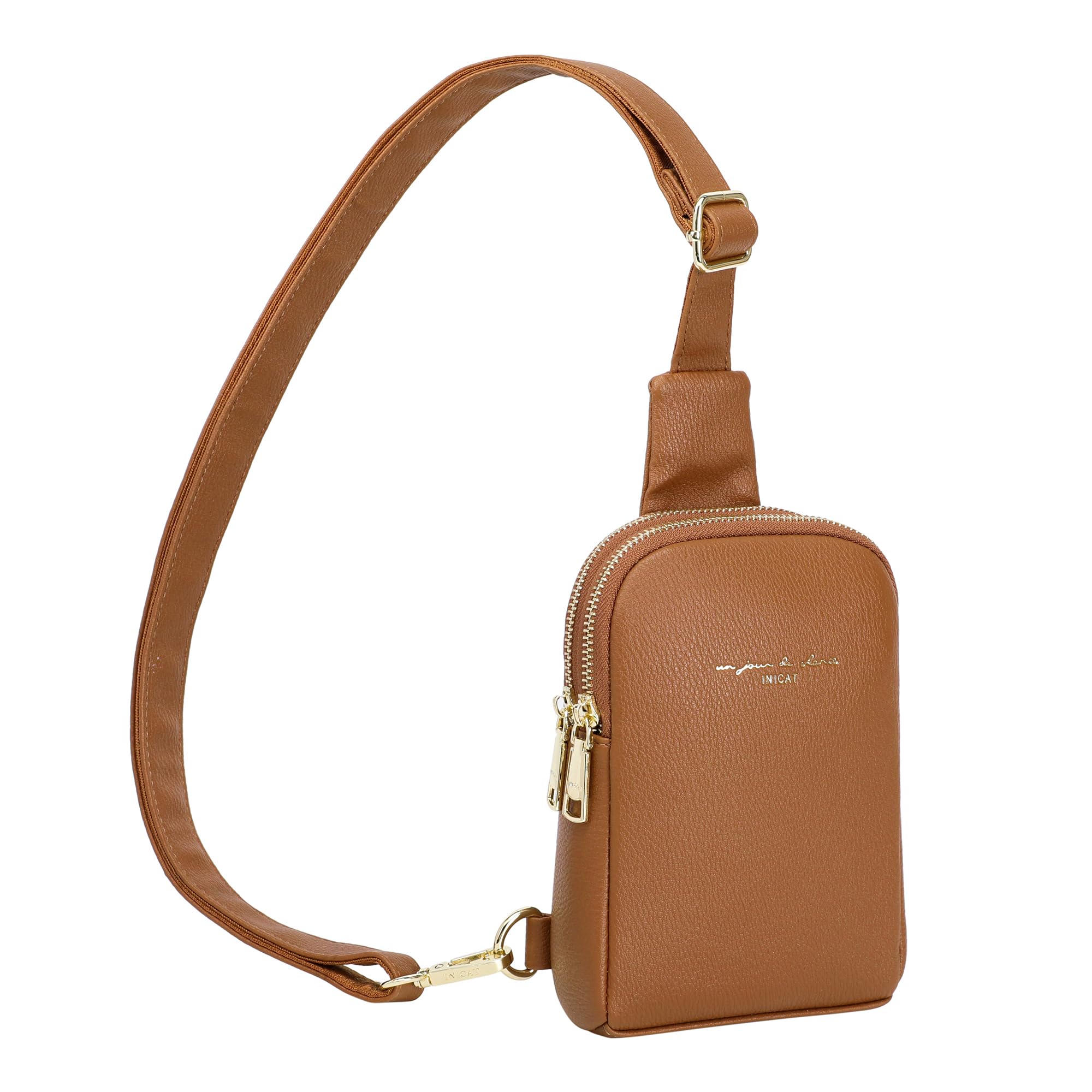 INICAT Genuine Leather Small Crossbody Sling Bag for Women - Stylish Fanny Pack Purse for Travel, Shopping & Everyday Use