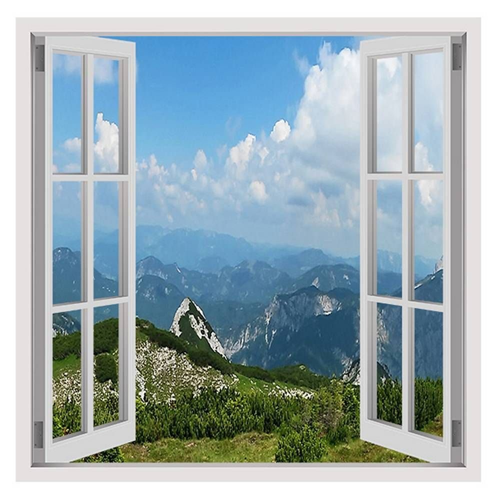 Alps Mountains 3D Window Wall Sticker - 20