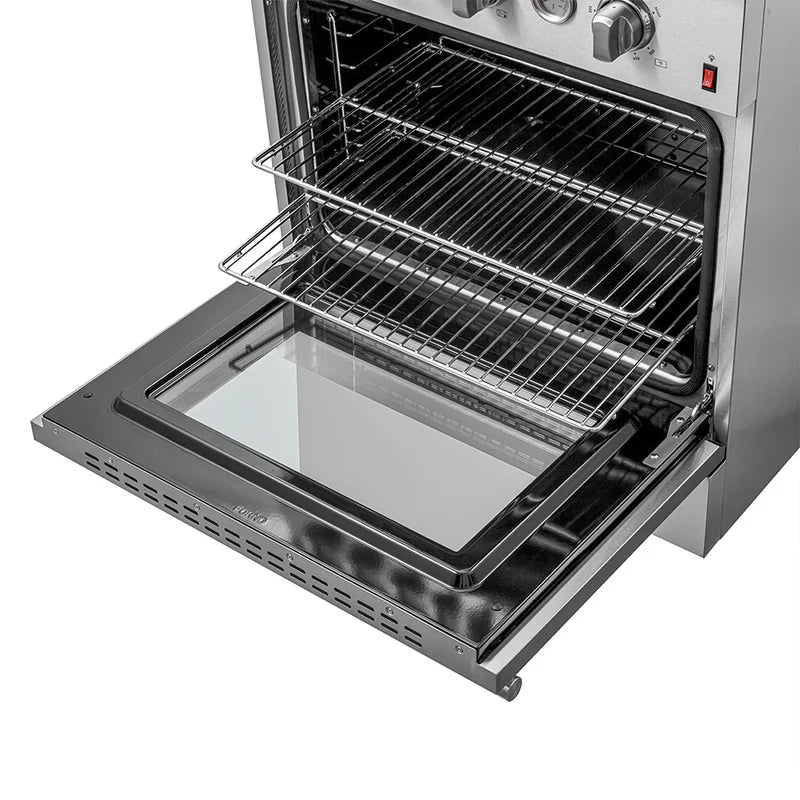 **Forno Giovanni 30 Inch Stainless Steel Gas Range - 5 Burner Convection Oven with Temperature Gauge (Model FFSGS6274) - Perfect for Home Kitchens & Professional Chefs**