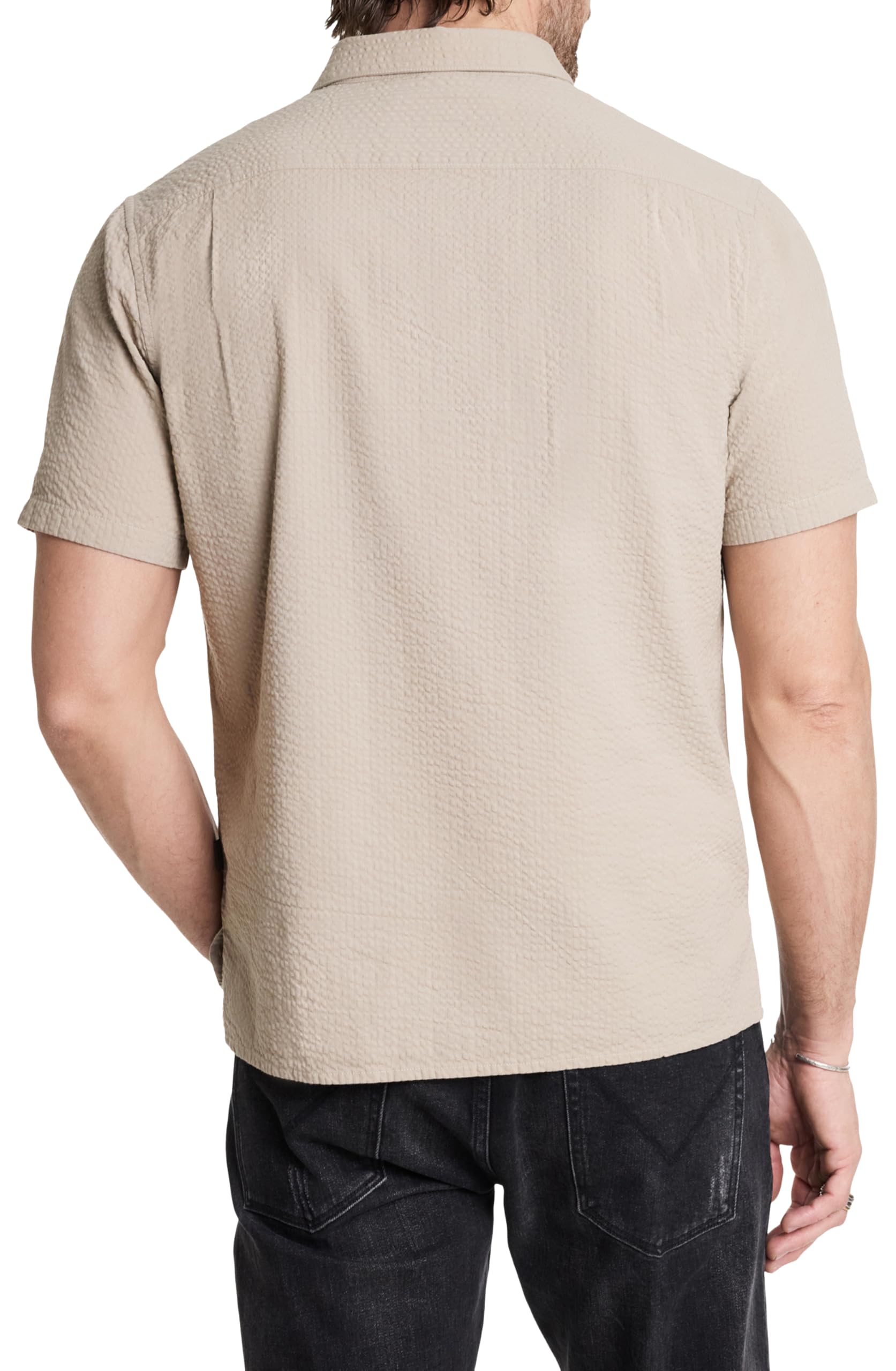 John Varvatos Men's Maurice Button-Down Shirt | Premium Cotton Casual Dress Shirt for Business & Date Nights | Slim Fit & Stylish Design