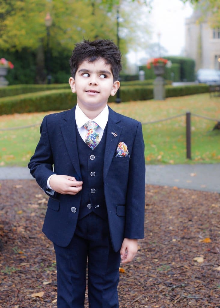 Cavani Boys Radley 3-Piece Navy Slim Fit Suit for Weddings, School Formals & Special Occasions