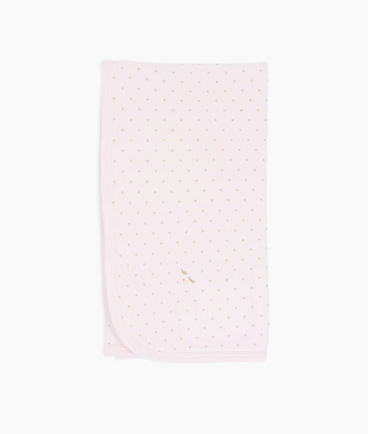 Livly Soft Pink Gold Dot Fleece Blanket - Cozy Plush Throw for Bed, Sofa & Travel - Perfect for Gifts, Home Decor & Relaxation