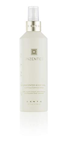 Zents Unscented Body Oil for Dry Skin - Hydrating & Nourishing Moisturizer for Daily Use, Massage & Spa