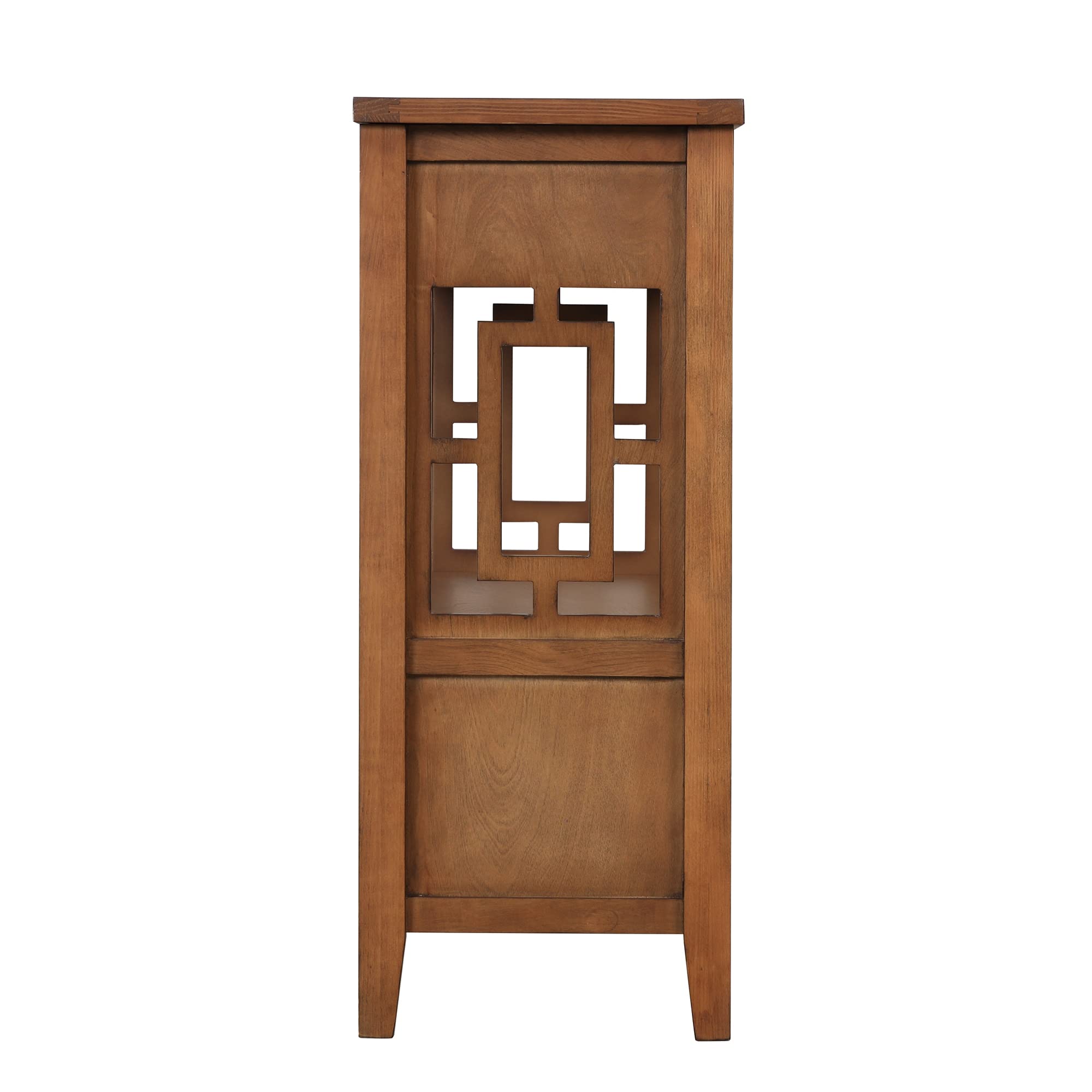 Quarte Retro Style Console Table - Solid Wood Entryway Sofa Table with 4 Drawers & 1 Shelf, Easy Assembly for Hallway, Living Room & Bedroom - Espresso Finish | Perfect for Small Space Decor & Home Organization