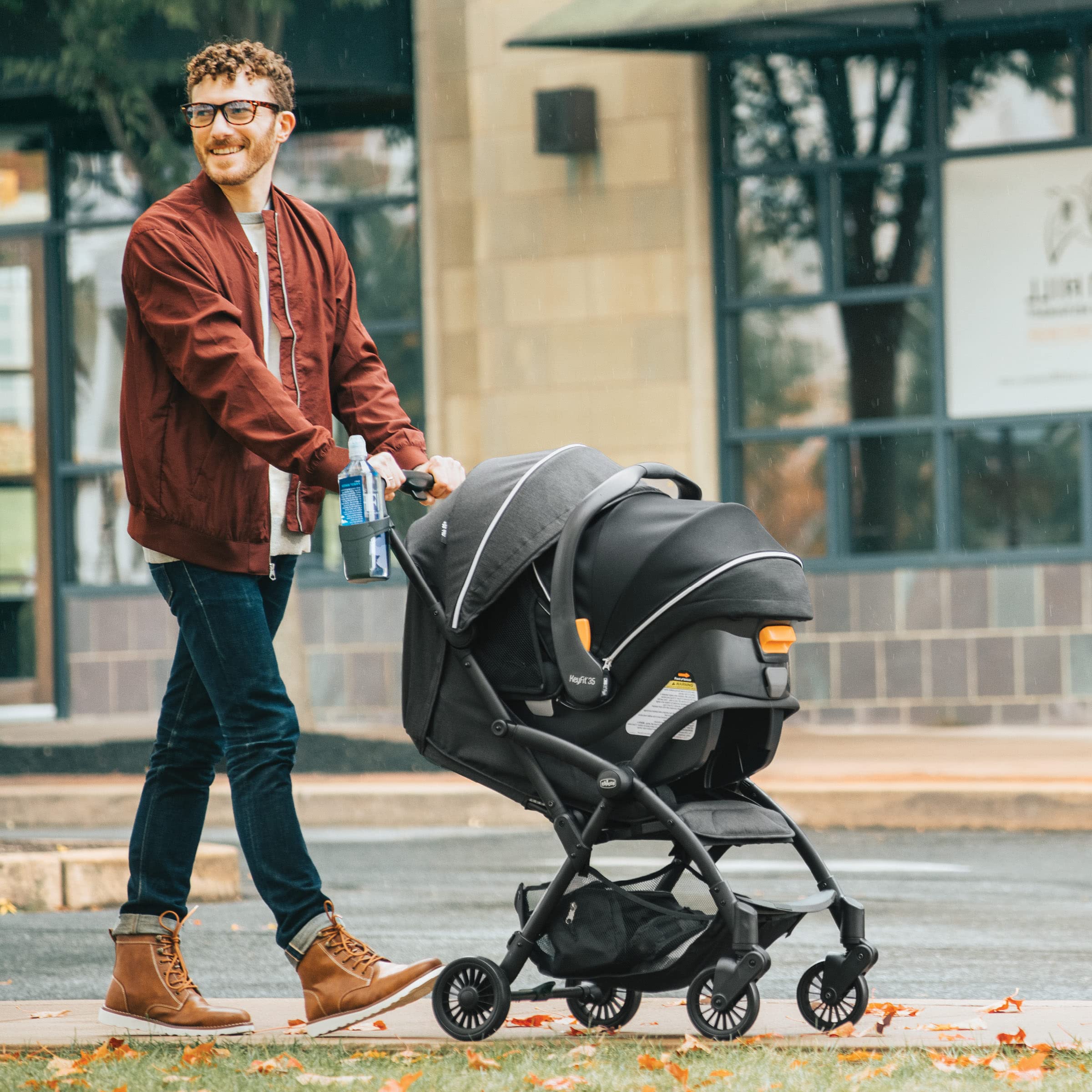 Chicco Presto Self-Folding Compact Baby Stroller with Canopy - Lightweight Aluminum Frame Umbrella Stroller for Infants & Toddlers up to 50 lbs | Graphite Grey | Perfect for Travel, Shopping & Daily Walks