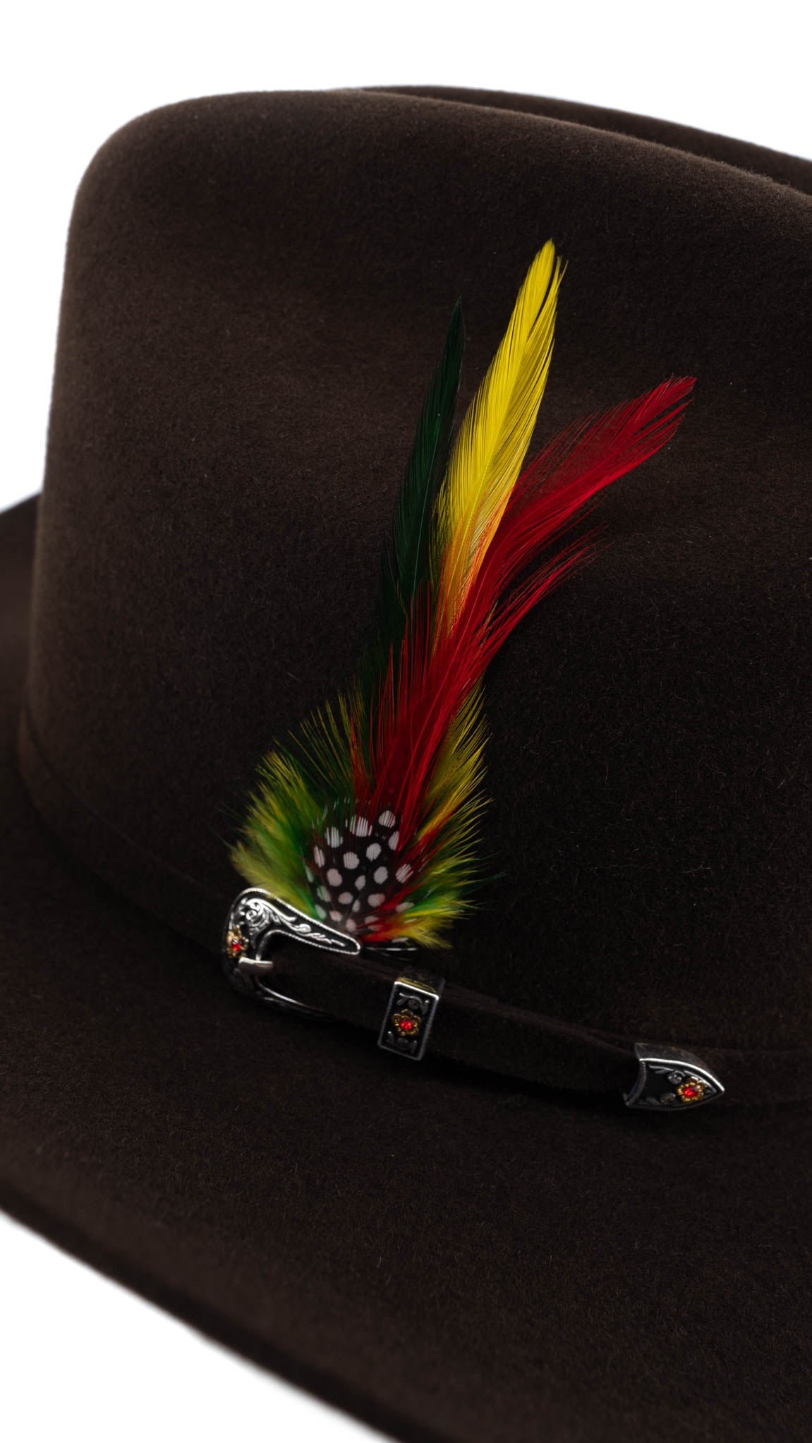 Rock'em 100x Johnson Felt Hat for Men - Classic Western Cowboy Hat for Outdoor Rodeo, Country Music Festivals & Ranch Work