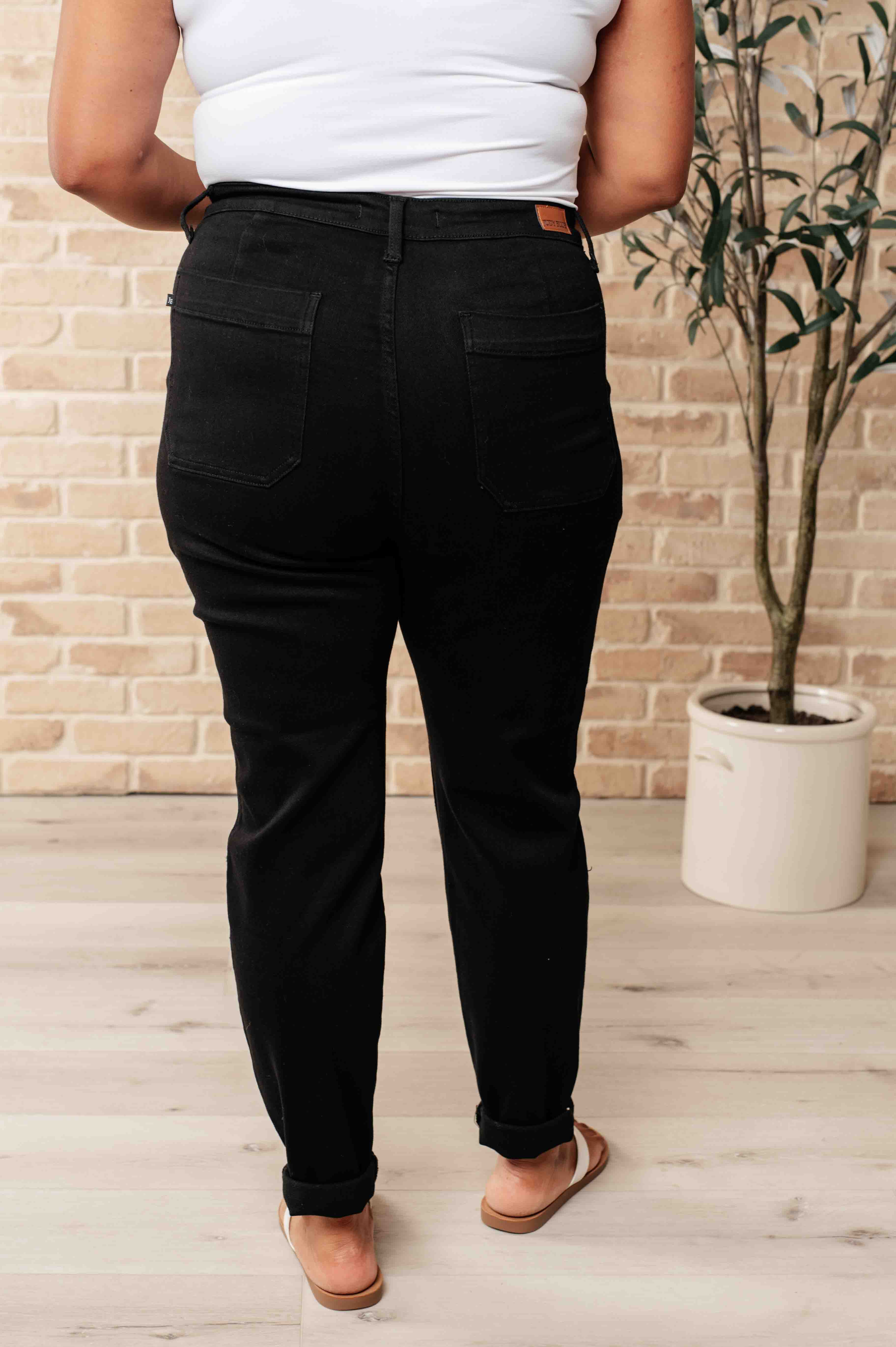 Carmen Double Cuff Joggers - Women's Black Athletic Pants for Yoga, Running & Lounge Wear