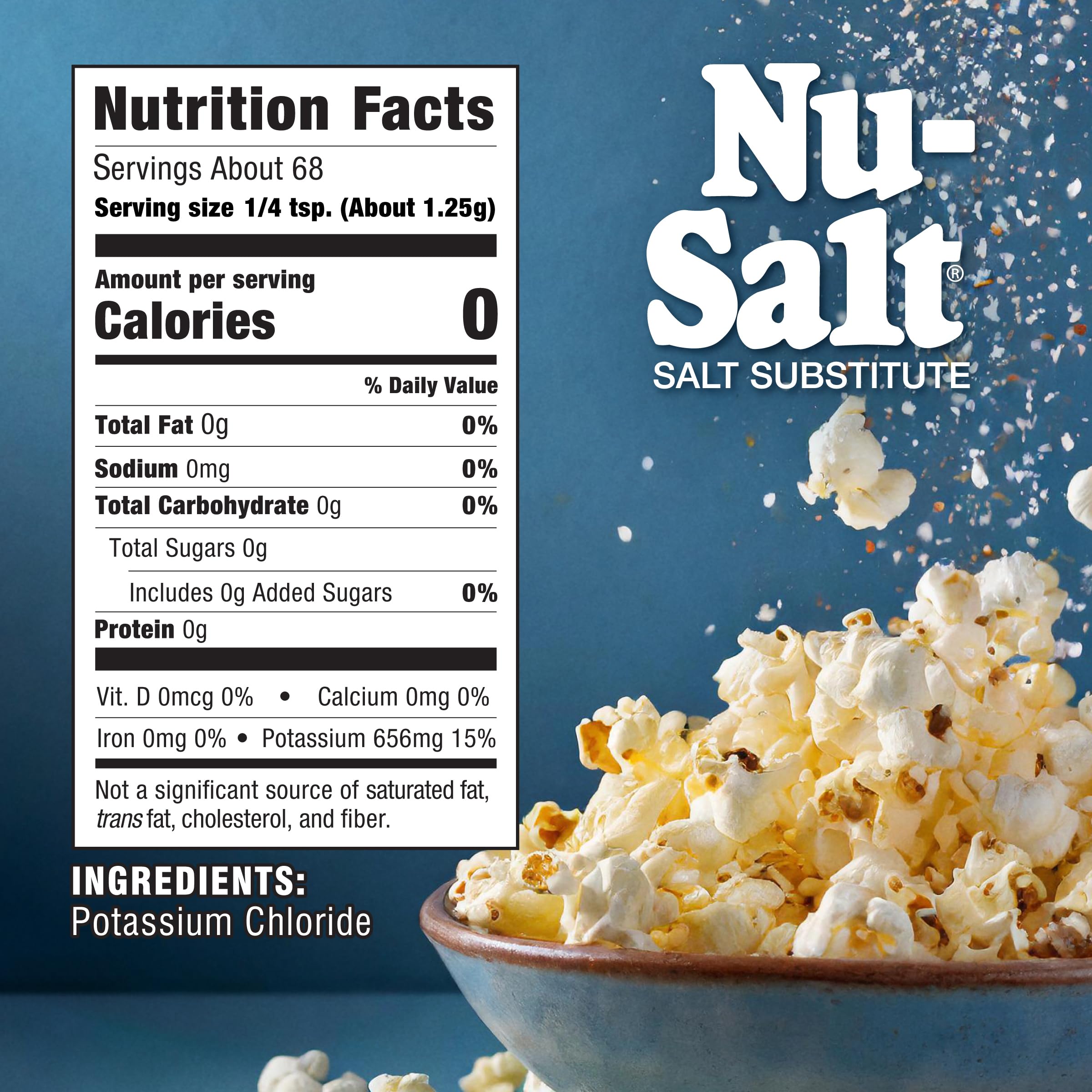 Nu-Salt 3oz Salt Substitute (6-Pack) - Healthy Low Sodium Cooking