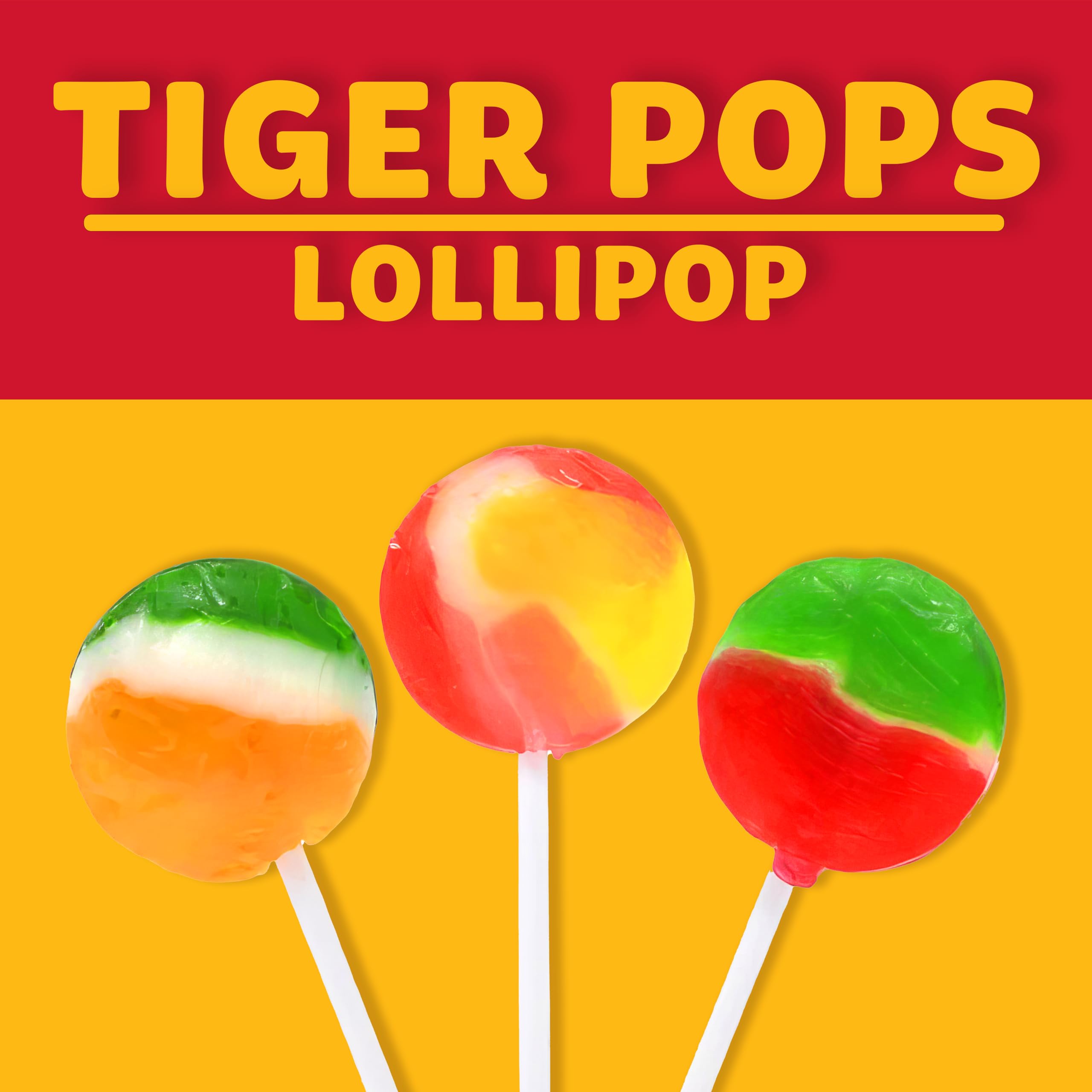 Bulk Tiger Pops Lollipops - 2 Pounds (Approx 90 Pieces) Individually Wrapped Hard Candy - Assorted Flavors Suckers for Kids, Holiday Parties & Christmas Stocking Stuffers - Perfect for Piñata Filler, Birthday Favors and Classroom Treats