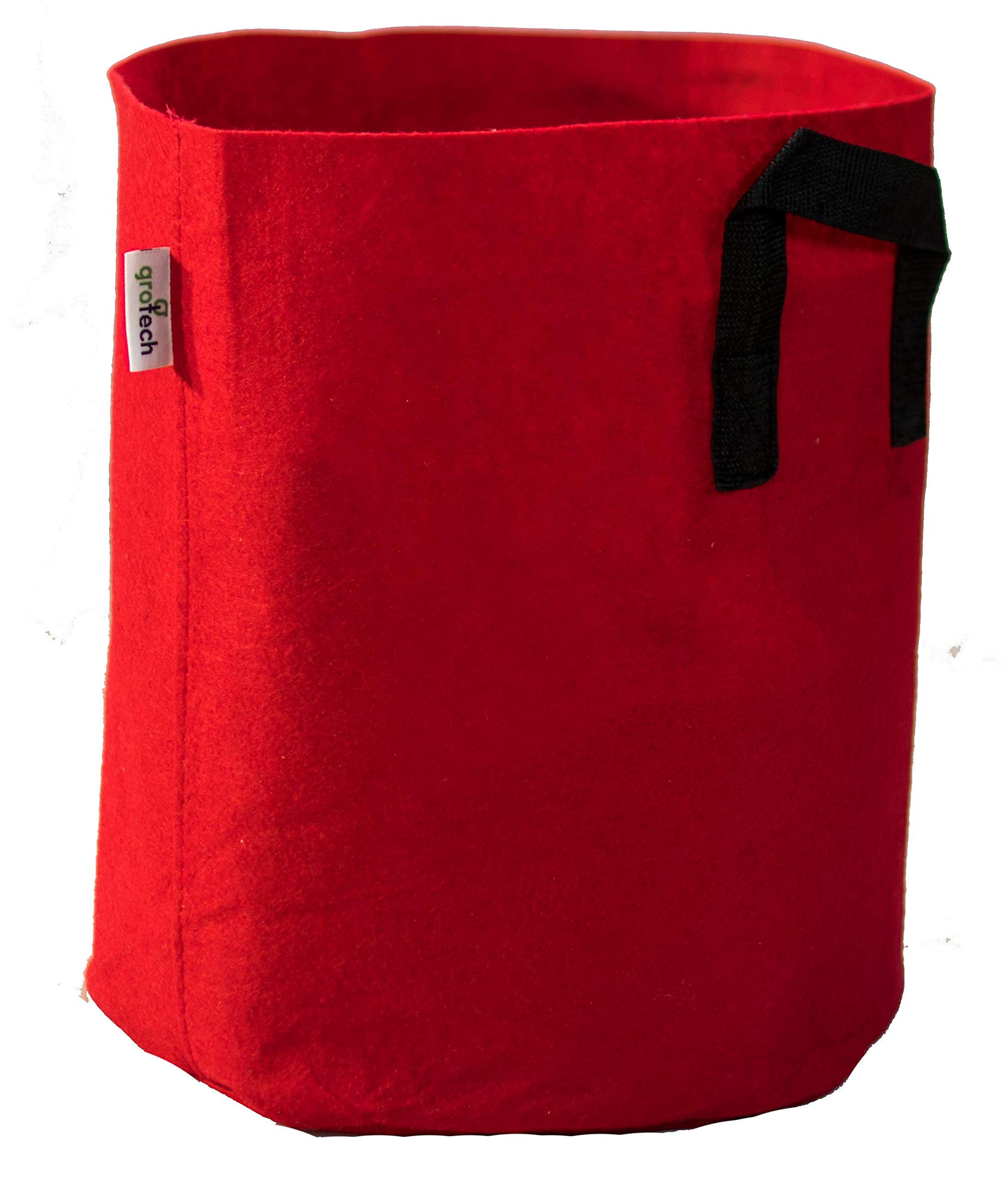 10-Pack 8 Gallon Grow Bags - Breathable Nonwoven Fabric Plant Pots with Reinforced Handles for Vegetables, Fruits & Flowers - Ideal for Indoor/Outdoor Gardening, Balcony & Patio Planting (Red)