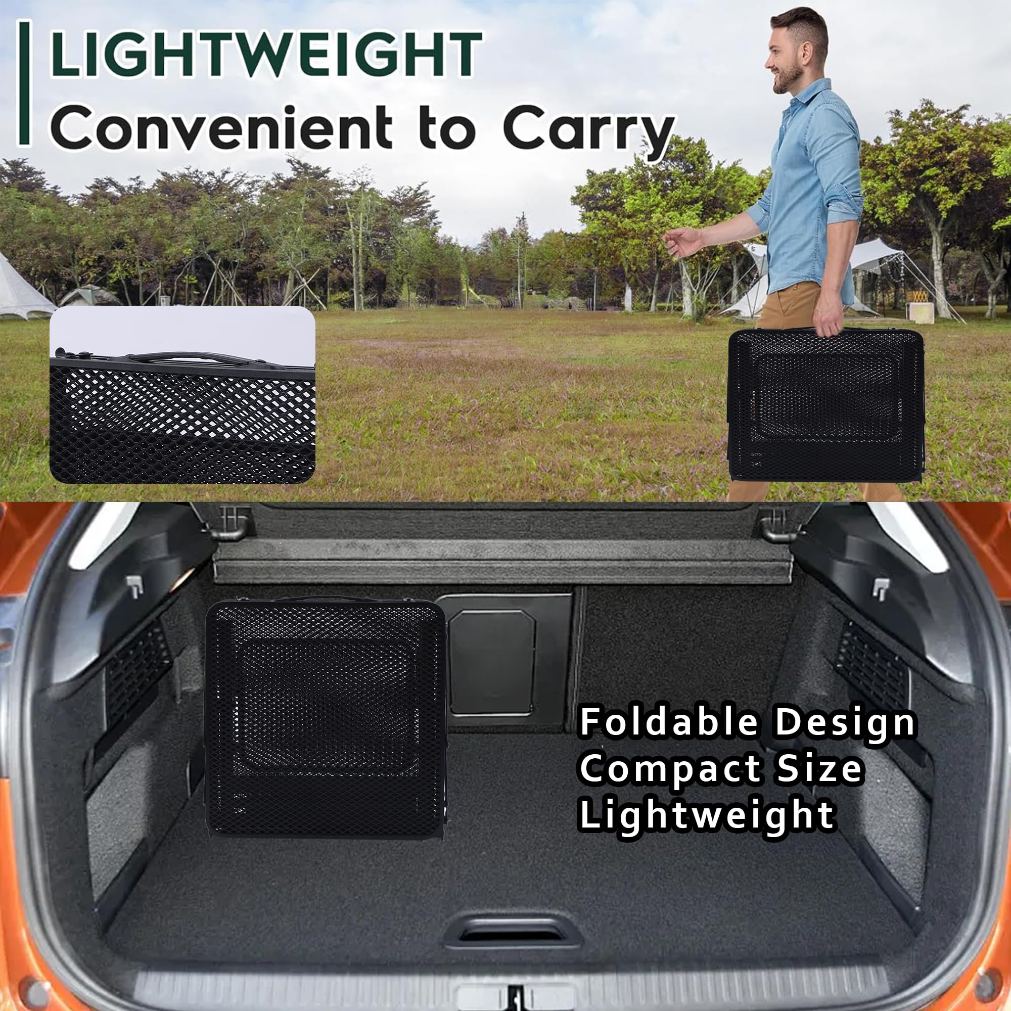 Portable Folding Camping Table with 4 Side Tables & Mesh Net - Lightweight Outdoor Picnic Grill Table for BBQ, Camping, Hiking & Backyard Parties