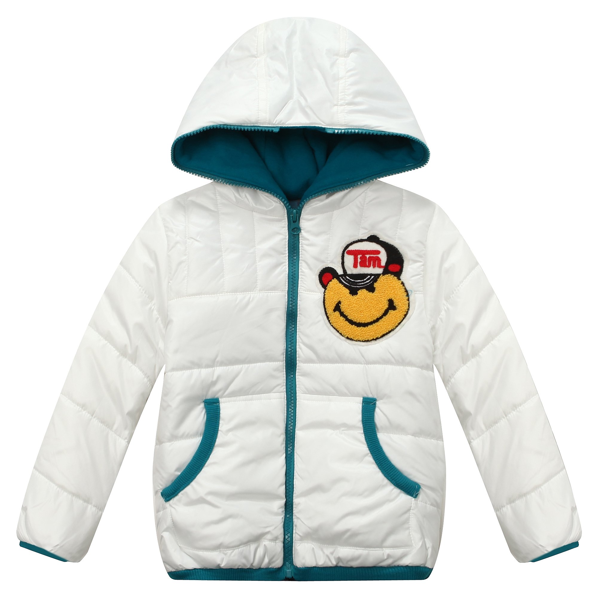 Richie House Boys' Hooded Puffer Jacket - Warm Winter Coat for Kids Outdoor Activities, School & Play
