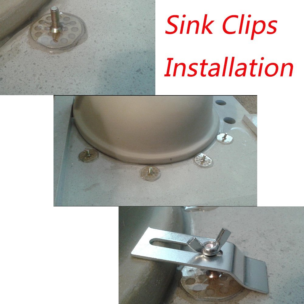 Epoxy Sink Clips 10 Pack - Undermount Kitchen Sink Installation for Secure Fit