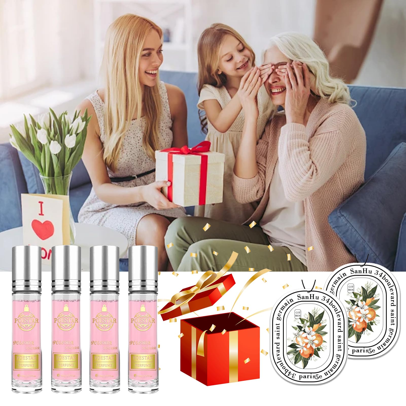 Women's Pheromone Perfume Oil Roll-On - 0.37 fl Oz (10ml) Long Lasting Fragrance Cologne for Her - Midnight Temptation Scent by Venom Scents - Perfect for Date Night, Romantic Occasions & Gift Giving (4 Pack, Fragrance B)