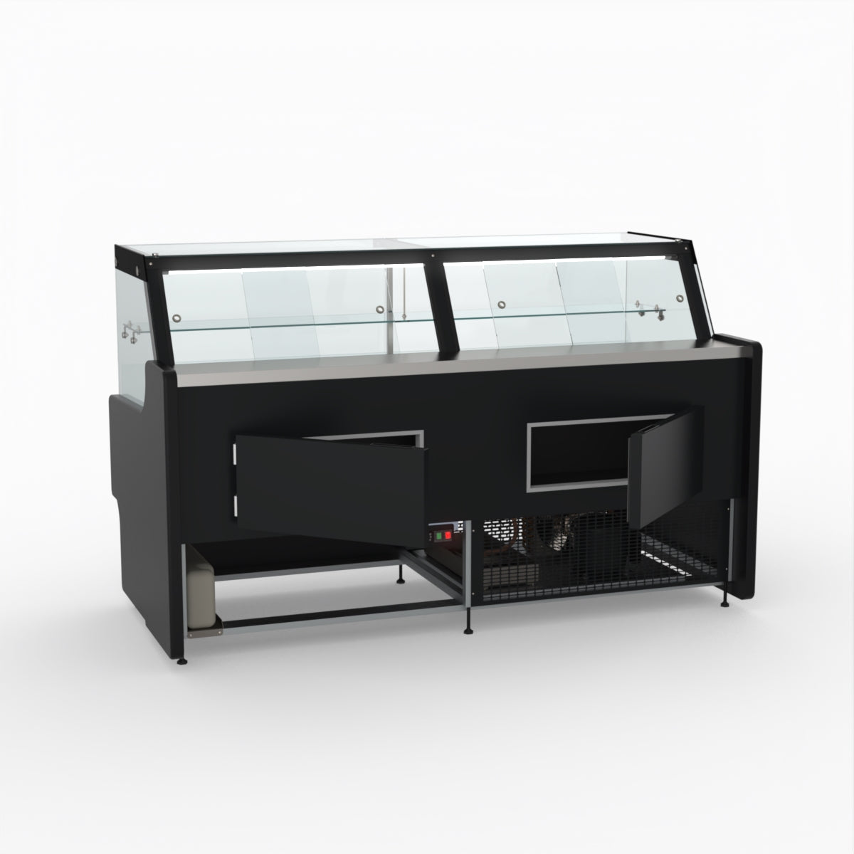 2 Meter AG Deli Showcase Glass Display Case - Perfect for Supermarkets, Delis & Bakeries to Showcase Fresh Food & Pastries