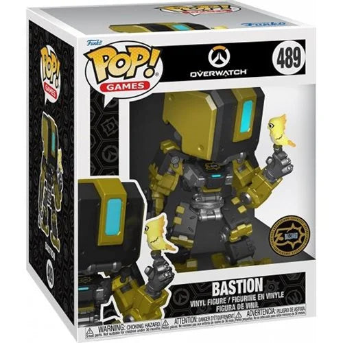Blizzard Overwatch 30th Anniversary Bastion Gold Metallic 10 Inch Pop! Vinyl Figure - Exclusive Collectible #489 - Perfect for Gaming Displays & Collector's Shelves