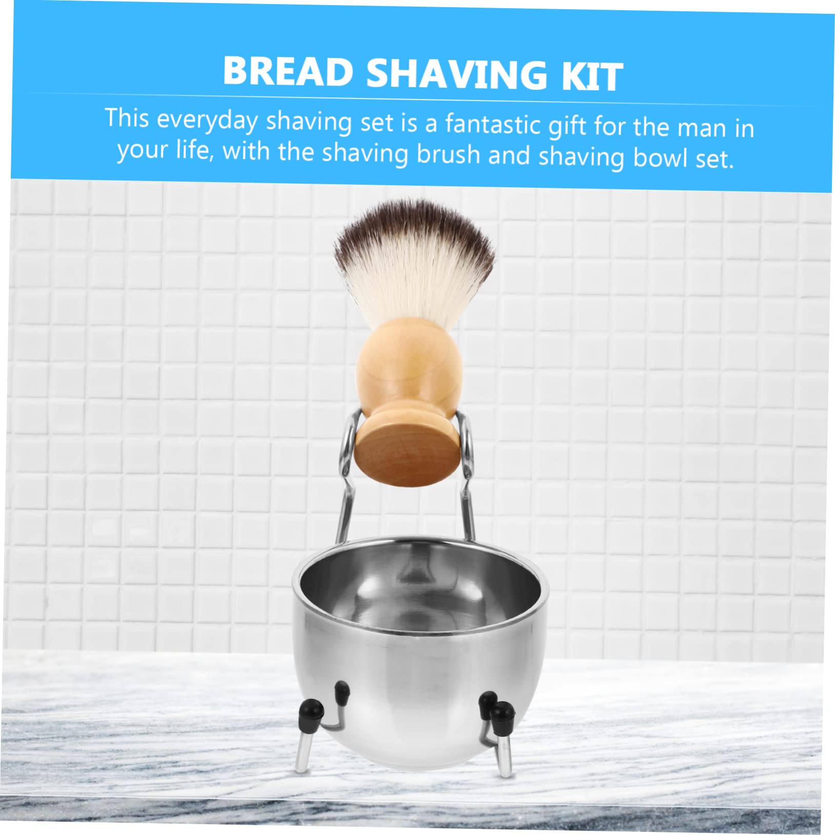 Premium Men's Shaving Kit - Mustache & Beard Grooming Set with High-Quality Shaving Brush, Bowl & Accessories | Easy to Clean | Perfect for Home Barbering & Travel Grooming Essentials