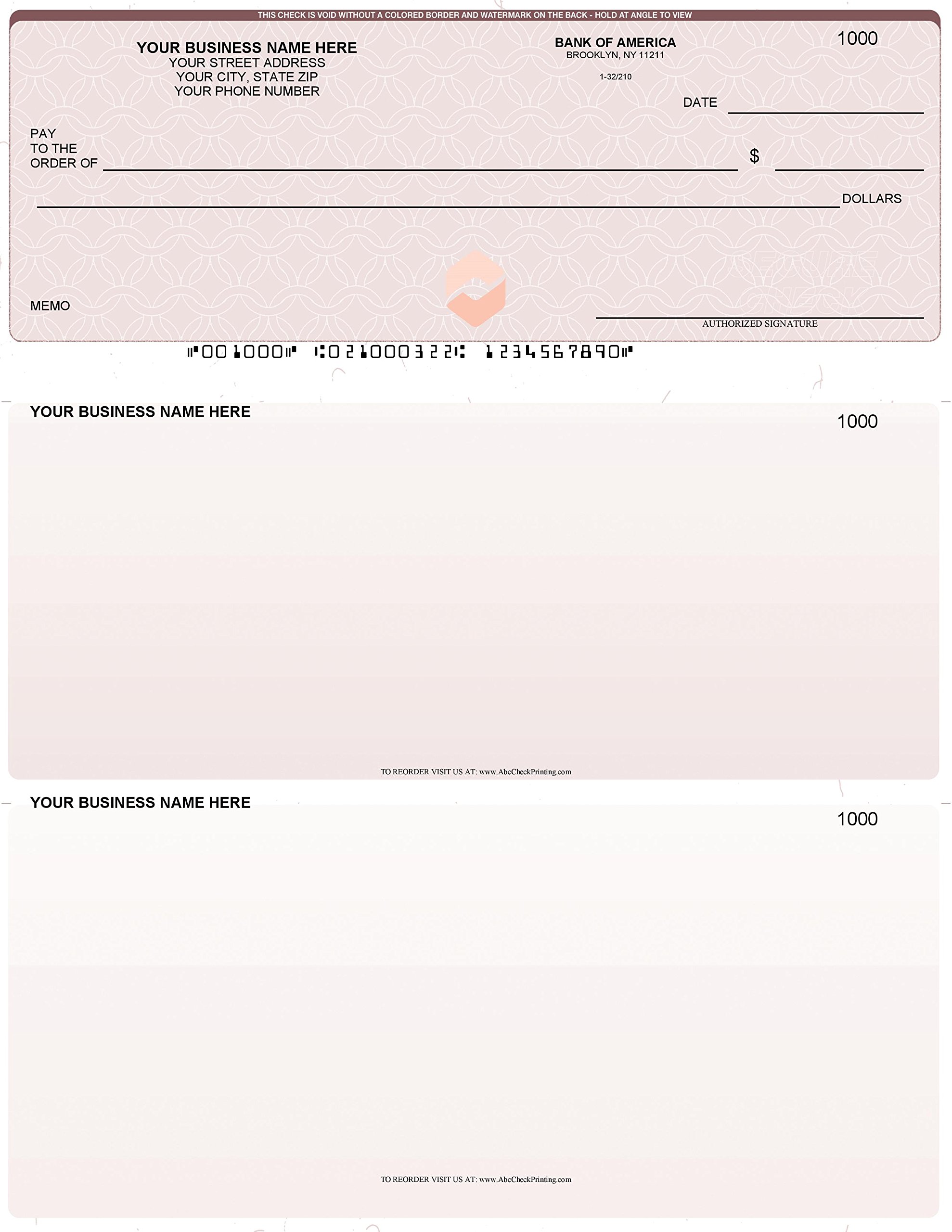 ABC Computer Checks Compatible with QuickBooks - Top Check, Chain Red (500 Sheets) - Perfect for Small Business Accounting & Office Use