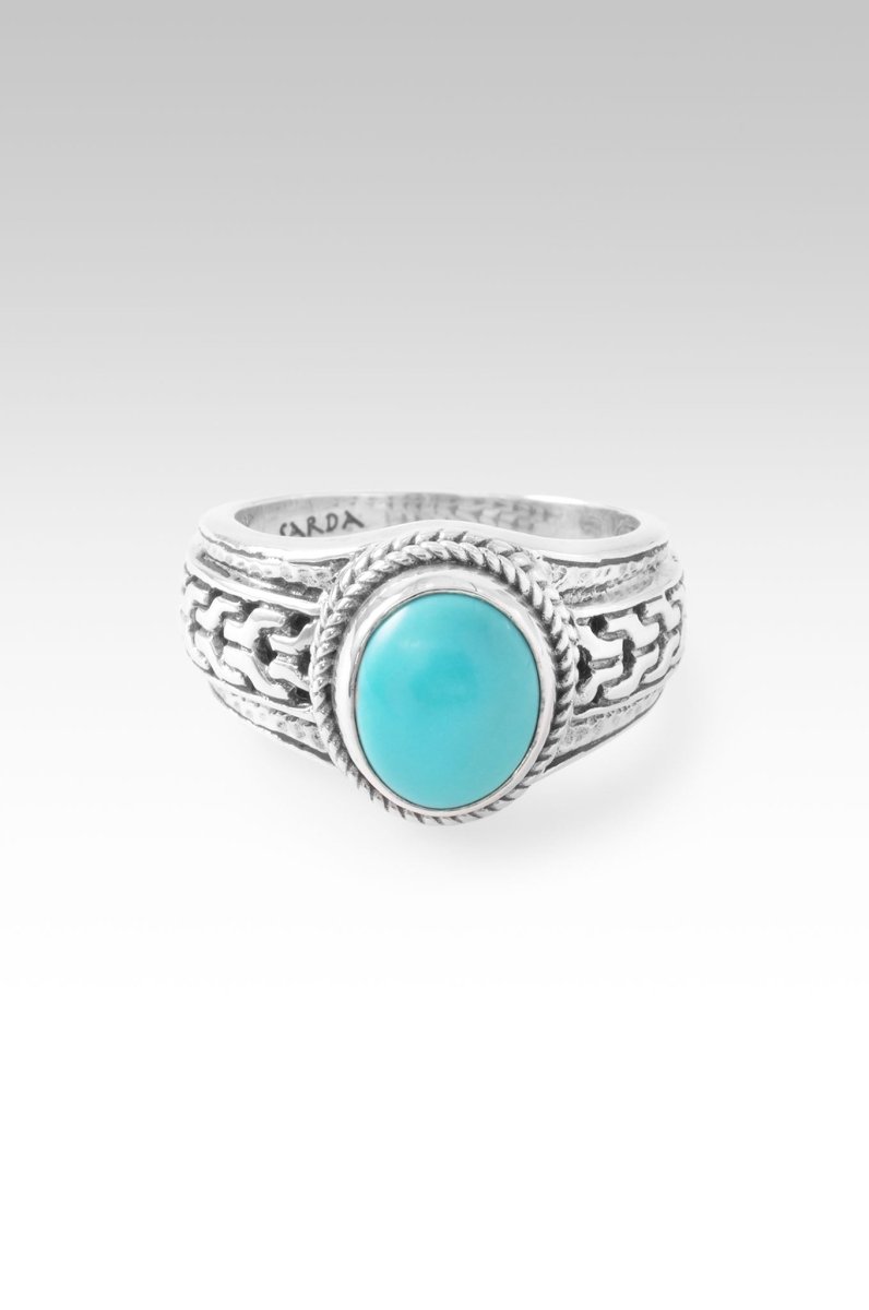 Mexican Turquoise Choose Happiness Ring™ - Handmade Sterling Silver Boho Jewelry for Women, Perfect for Everyday Wear & Special Occasions