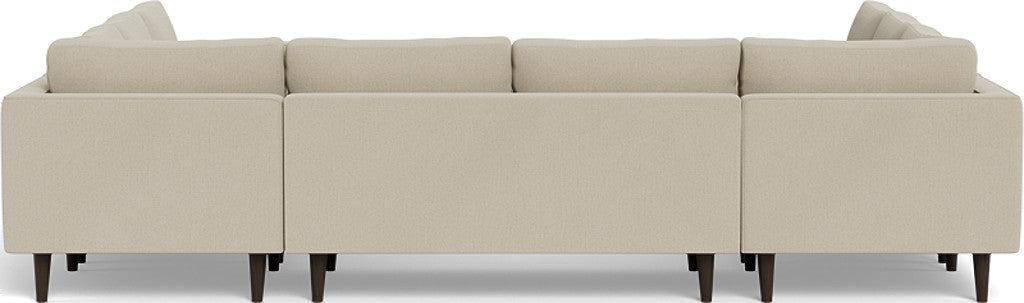 Ladybird 134 U Sectional Sofa - Modern L-Shaped Couch with Reversible Chaise, Soft Fabric Upholstery for Living Room, Family Room, or Home Theater
