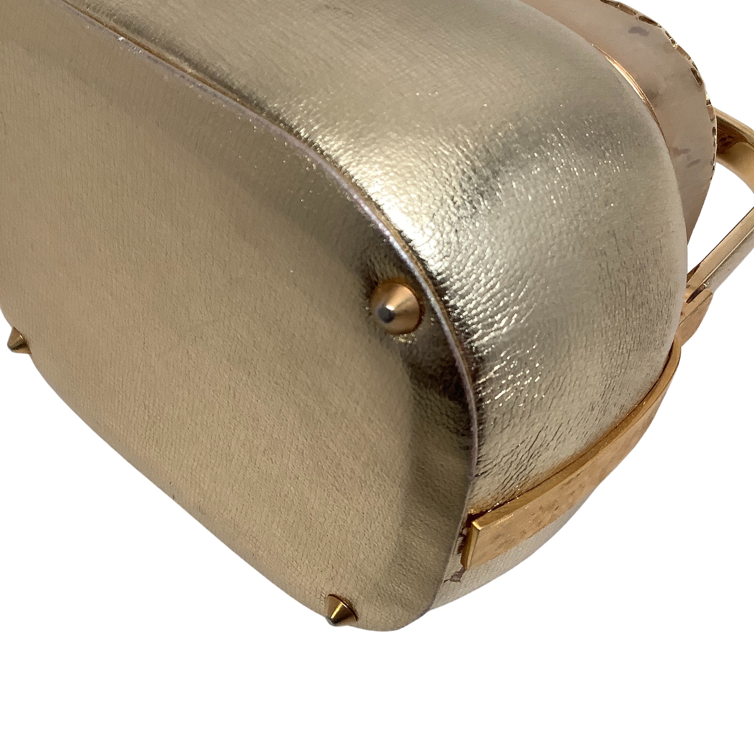 Vintage Judith Leiber Gold Leather Evening Clutch with Metal Mesh Top - Perfect for Formal Events, Weddings & Special Occasions