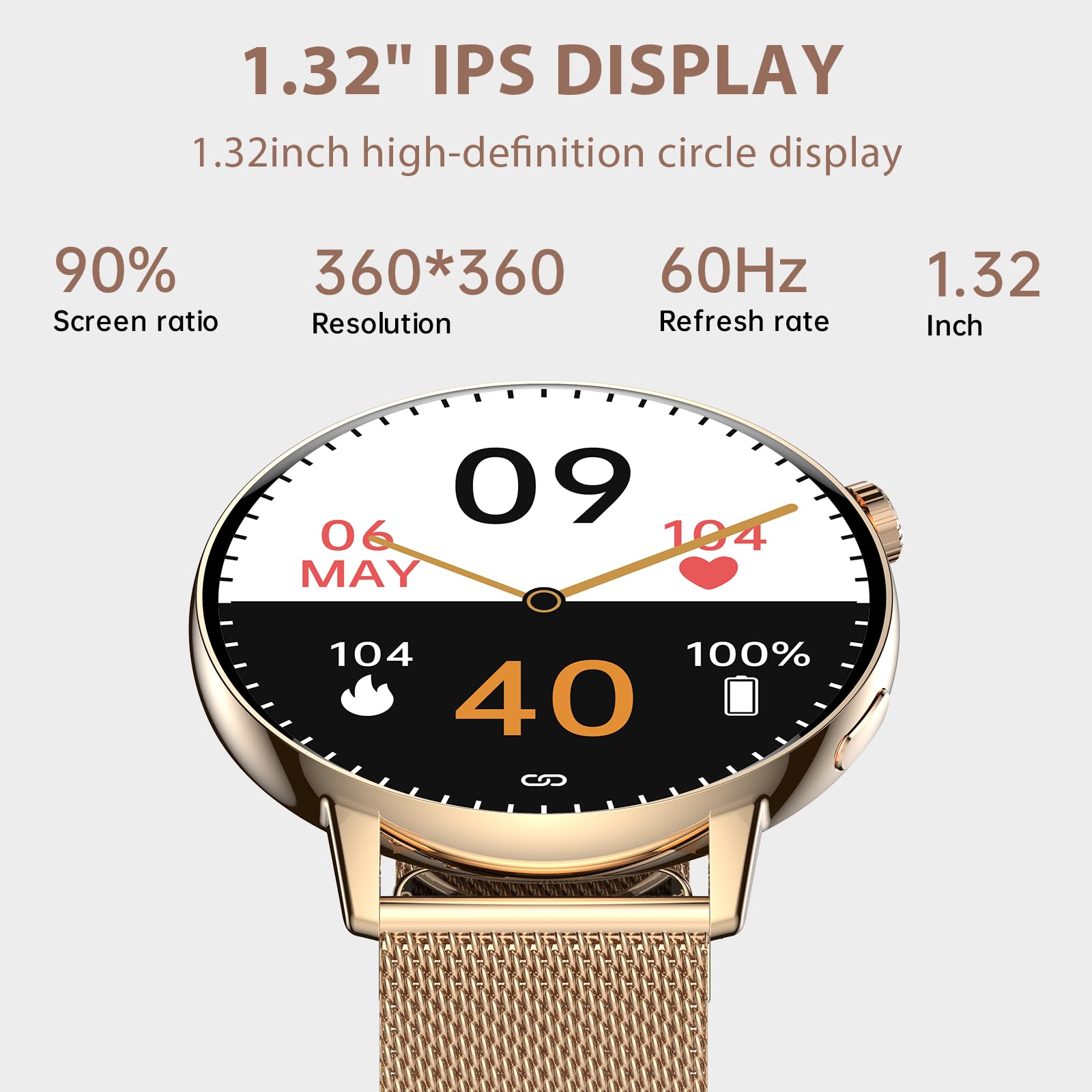 Smart Watch for Men & Women - 1.32