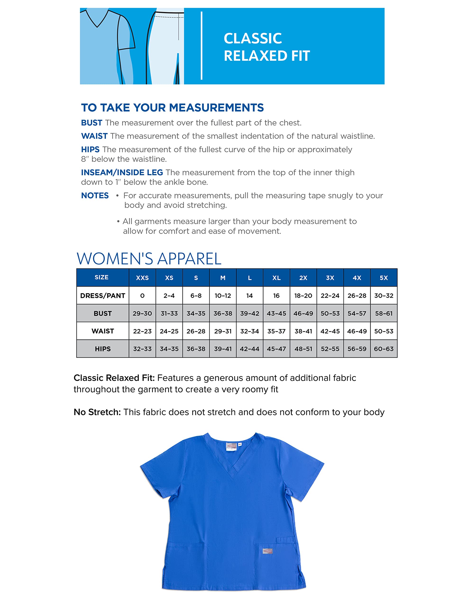 Landau Scrub Zone Relaxed Fit 2-Pocket V-Neck Scrub Top for Women 70221 - Comfortable Medical Uniform for Nurses & Healthcare Professionals - Perfect for Hospital Shifts, Clinics & Long Work Hours