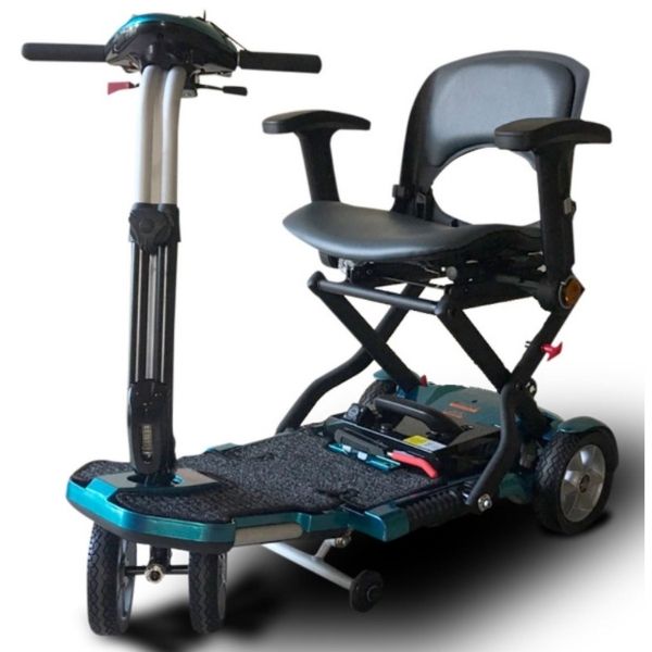 EV Rider Transport Plus Folding Mobility Scooter - Lightweight Electric Scooter for Adults & Seniors - Compact Travel Scooter for Shopping, Airports & Outdoor Adventures