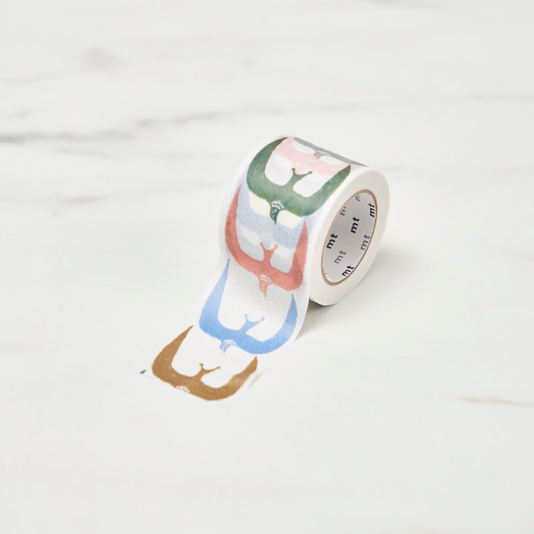 Minä Perhonen Nature Silhouette Masking Tape - Decorative Washi Tape for Scrapbooking, Journaling, DIY Crafts & Gift Wrapping - Floral Design Japanese Paper Tape