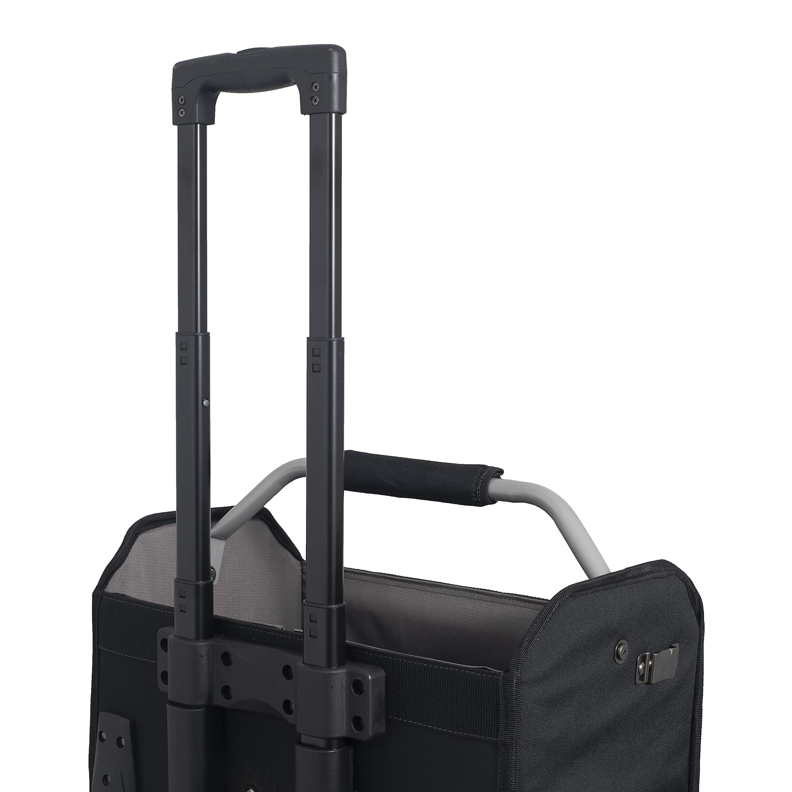 Dead On Tools 18-Inch Rolling Tool Tote with Extendable Handle - Heavy Duty Black Tool Storage Organizer for Contractors, Mechanics & DIY Projects | Workshop, Garage & Job Site Use