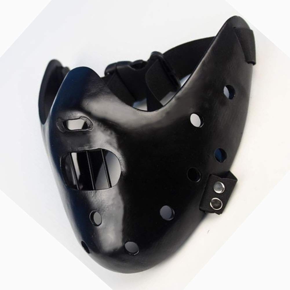 Hannibal Lecter Silence of The Lambs Resin Mask - Halloween Cosplay, Masquerade Party, Movie Collectible - Half Face Horror Mask for Halloween, Cosplay Events & Horror Themed Parties (Color: B)