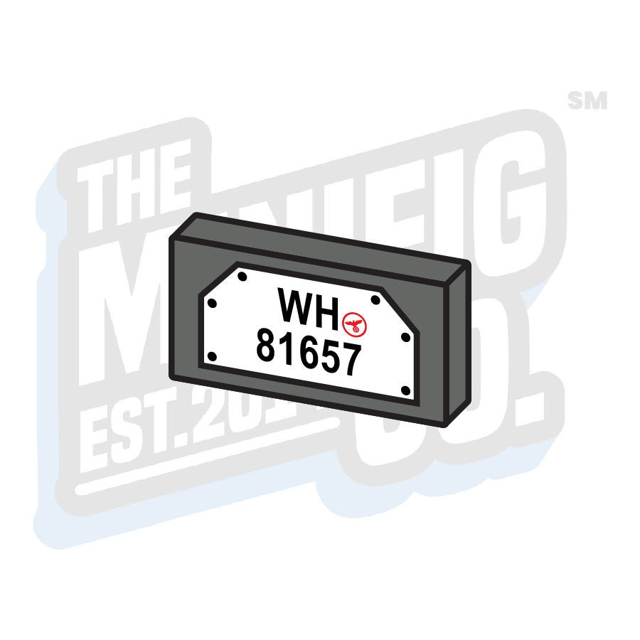 Authentic German License Plate Tile (1x2) - Perfect for Home Decor, DIY Projects & Car Enthusiasts