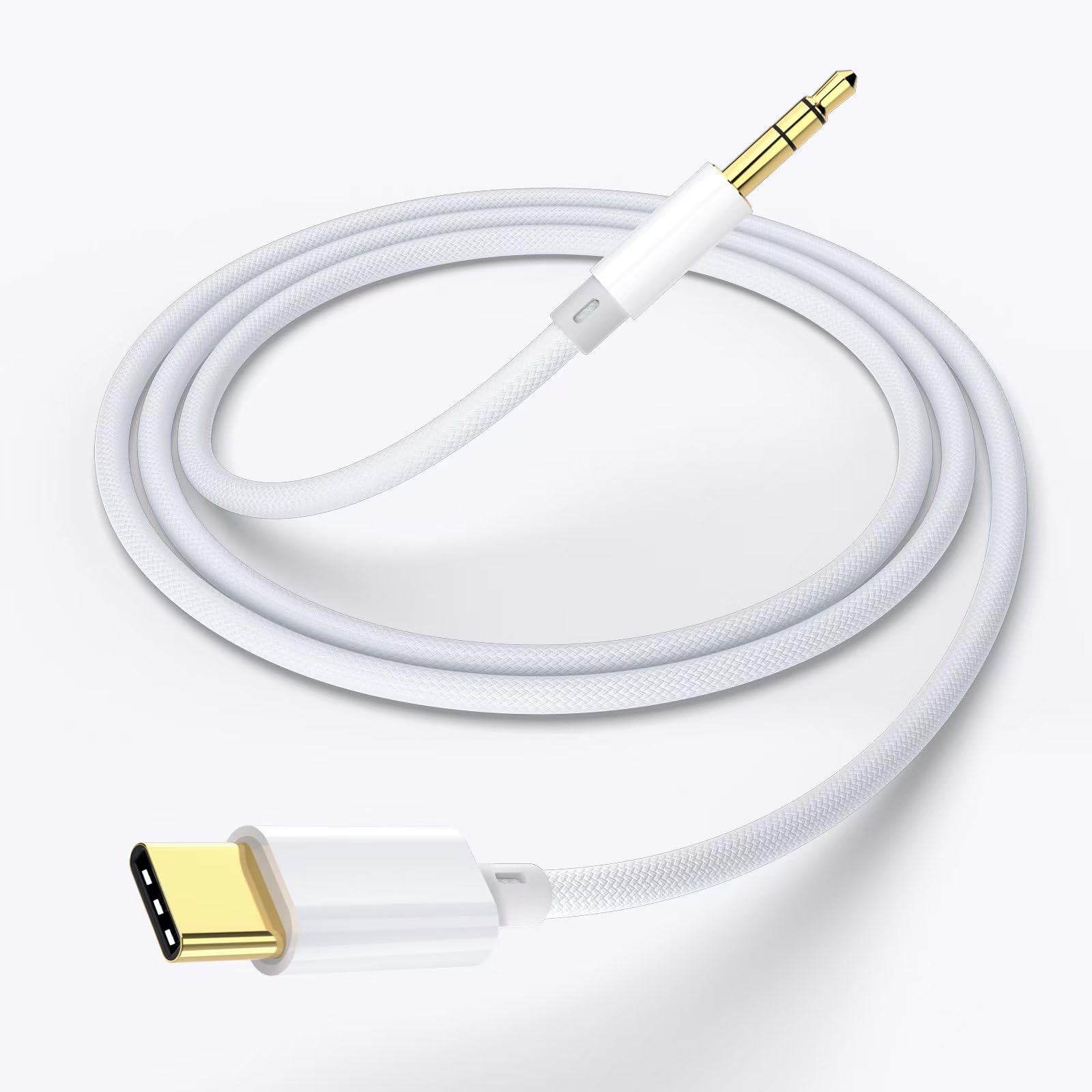 3.3ft USB Type C to 3.5mm Audio Aux Jack Cable - Compatible with iPhone 16/15 Pro Max/15 Pro/15 Plus, Galaxy S24/S23, Pixel 9 - Perfect for Car Audio, Headphones, Speakers & Gaming Headsets