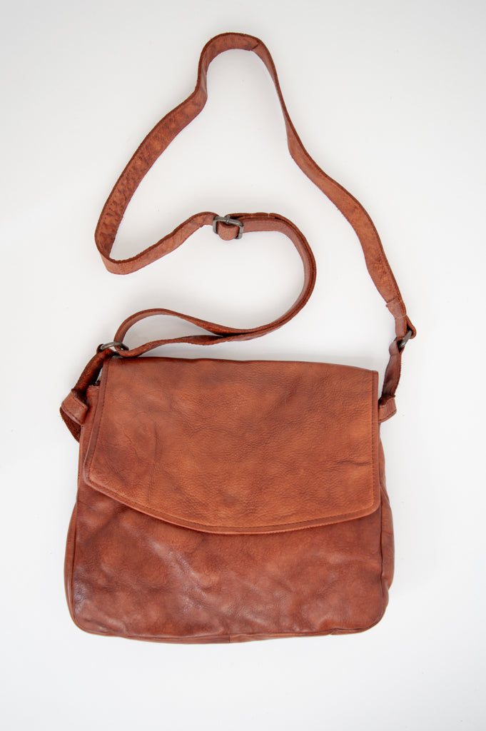 Premium Genuine Leather Handbag 098 in Cognac Brown - Stylish & Durable Women's Tote for Work, Travel & Everyday Use