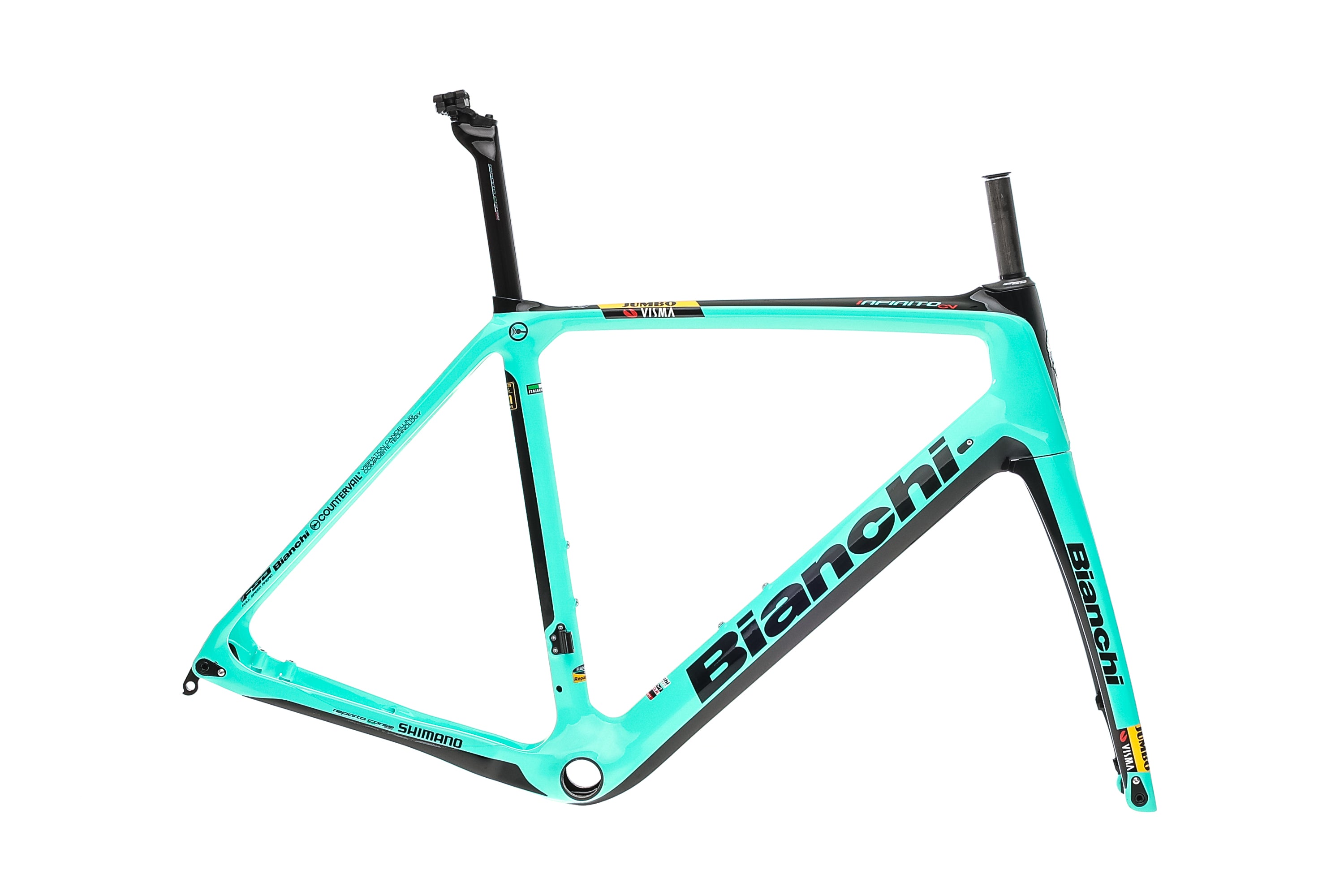 Bianchi Infinito CV Jumbo Visma Edition 57cm Carbon Road Bike Frameset 2020 - Lightweight & Aero for Competitive Cycling & Endurance Rides