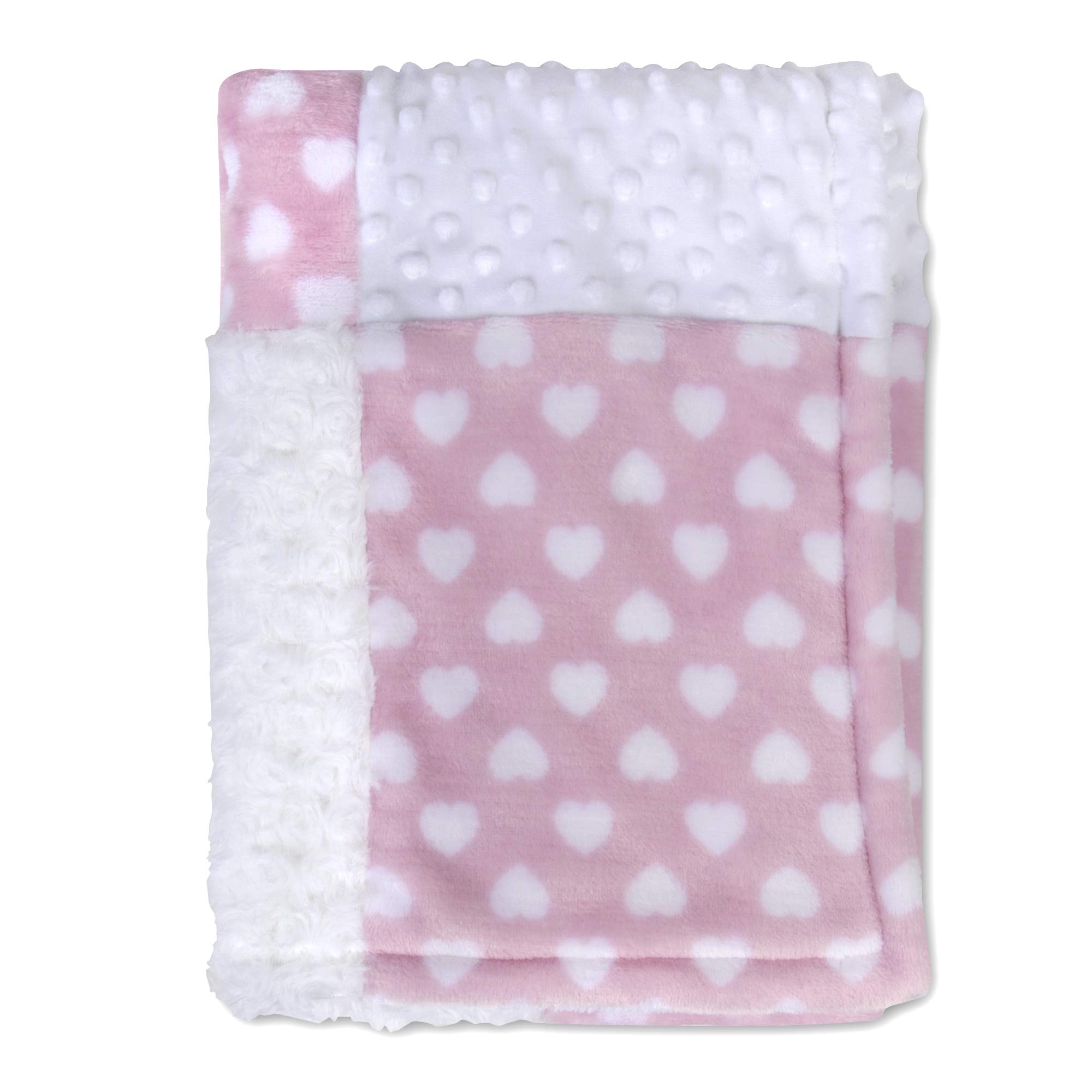 Pink Bunny Baby Blanket & Stuffed Animal Set for Boys & Girls - Nursery & Travel Essentials
