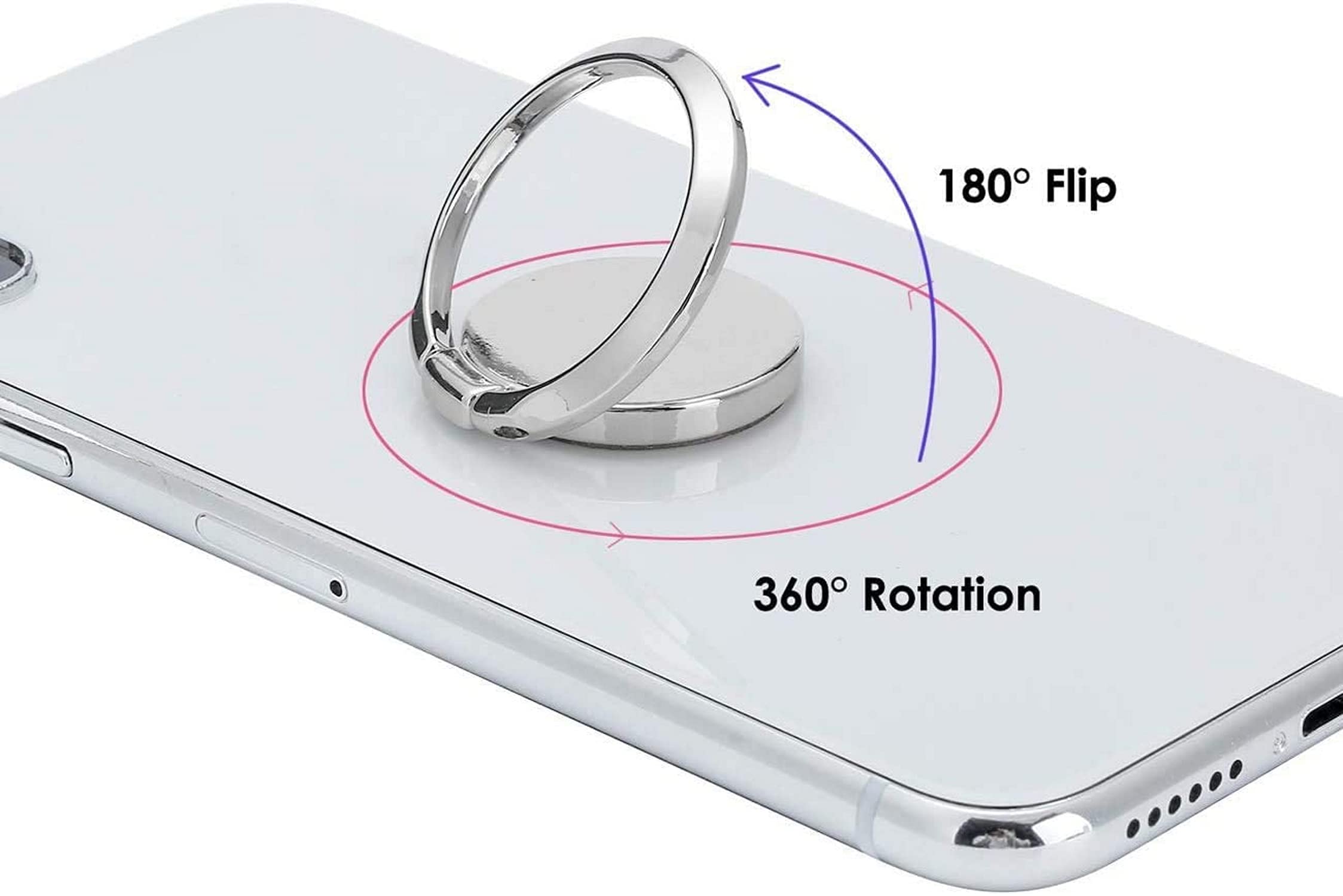 LifeProof Next Series iPhone X/XS Case with 360° Rotating Ring Holder & Kickstand - Black Crystal - Protective Phone Cover for Work, Travel & Outdoor Activities