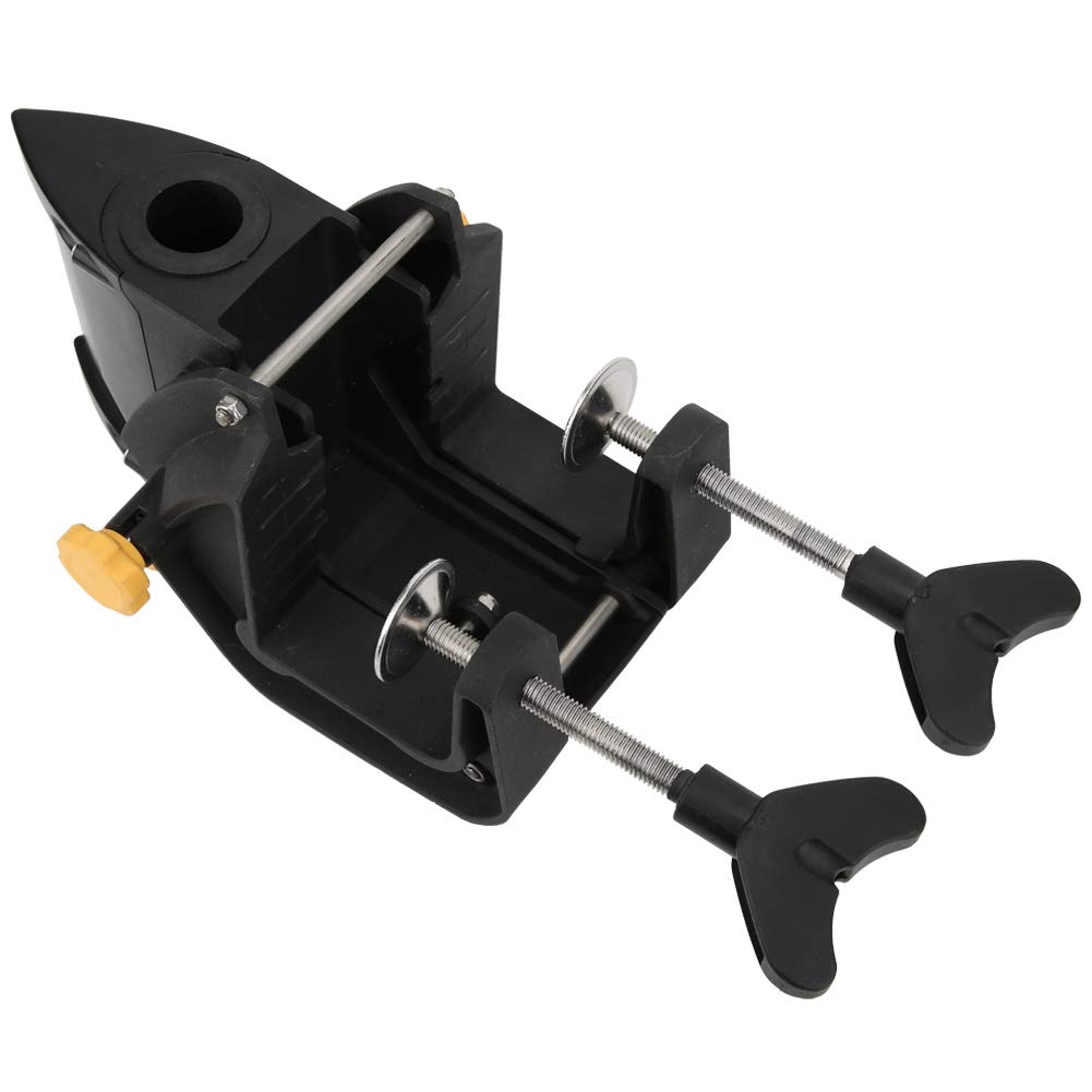 **Black Outboard Motor Bracket - Heavy Duty Electric Thruster Mount for Boats & Kayaks - Perfect for Marine Engine Auxiliary Support & Water Sports**