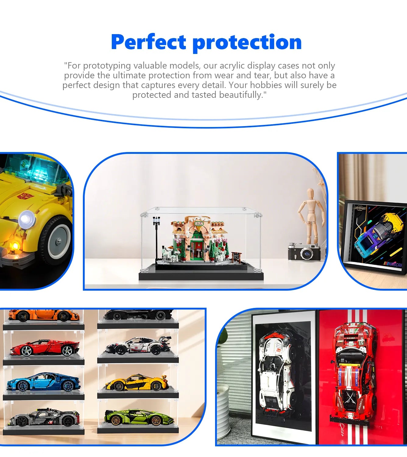 LEGO® Icons French Café 10362 Display Case - Premium Acrylic Showcase for LEGO Sets - Perfect for Home Decor, Office Display & Collector's Showcase