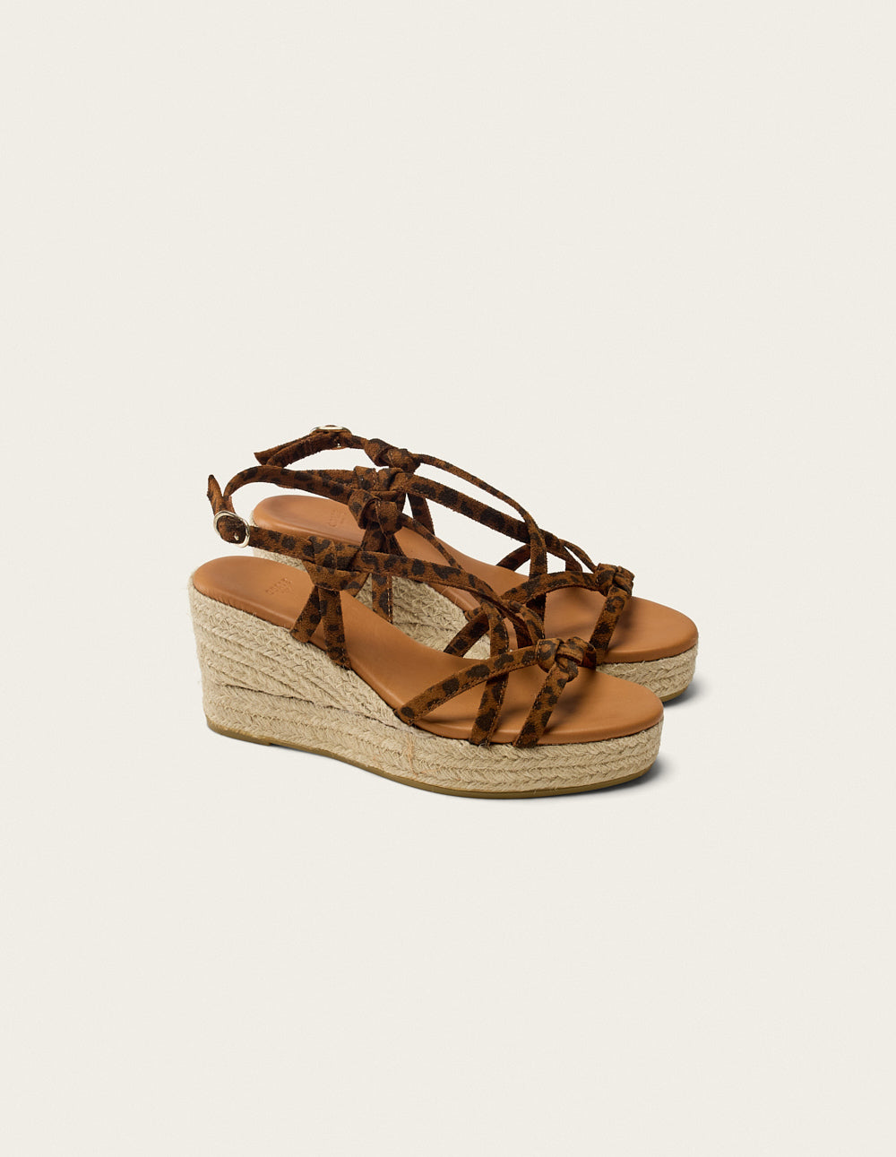 Women's Leopard Print Suede Espadrilles - Comfortable Casual Shoes for Summer, Beach, and Everyday Wear