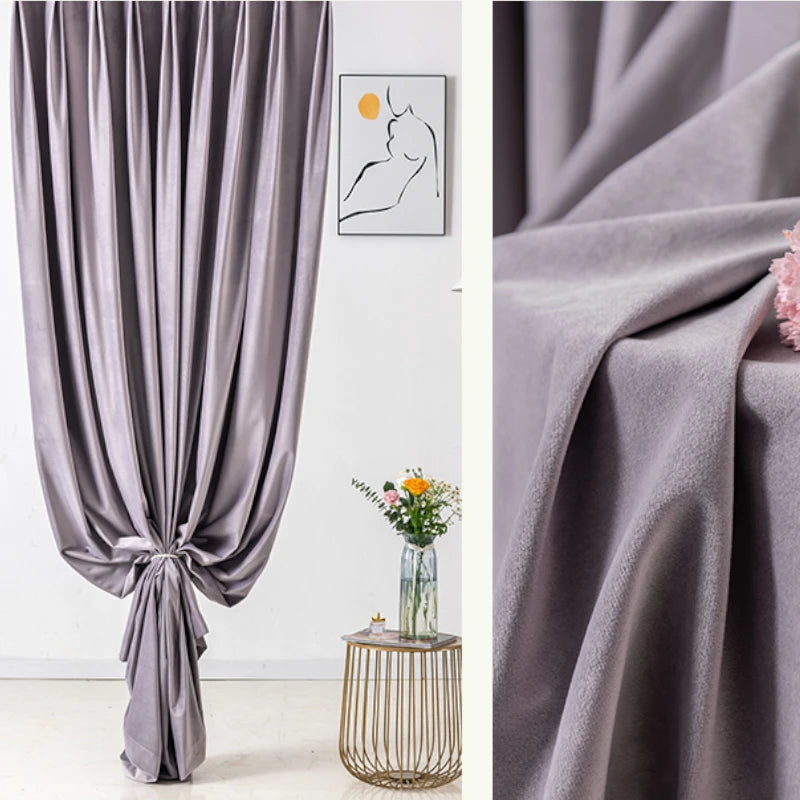 Amari Velvet Soundproof Blackout Custom Curtains - Thermal Insulated Window Drapes for Bedroom, Living Room & Home Theater Noise Reduction