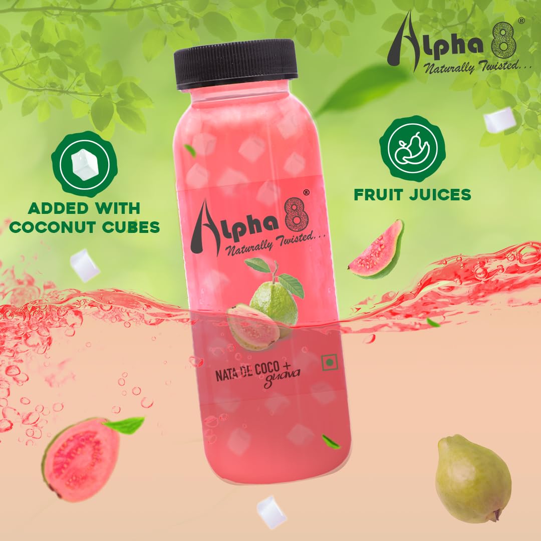 ALPHA 8 Natural Energizer & Immunity Booster Juice - High Fiber, Real Fruit Flavor, Healthy Drink Combo Pack (12 Bottles) - Perfect for Daily Energy Boost & Immune Support