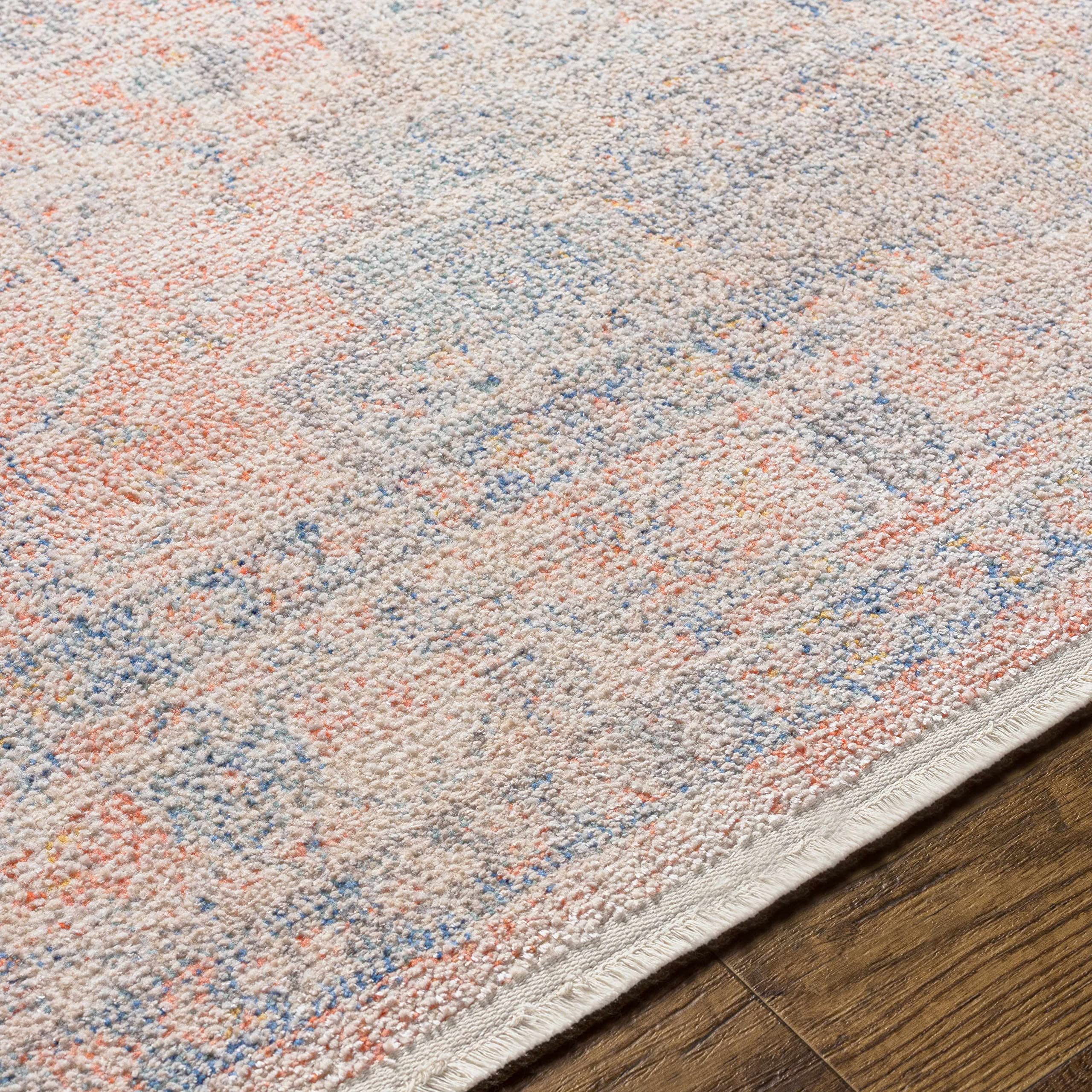 Hauteloom Akio Traditional Area Rug - Pale Pink, Ivory, Light Gray - 5'3