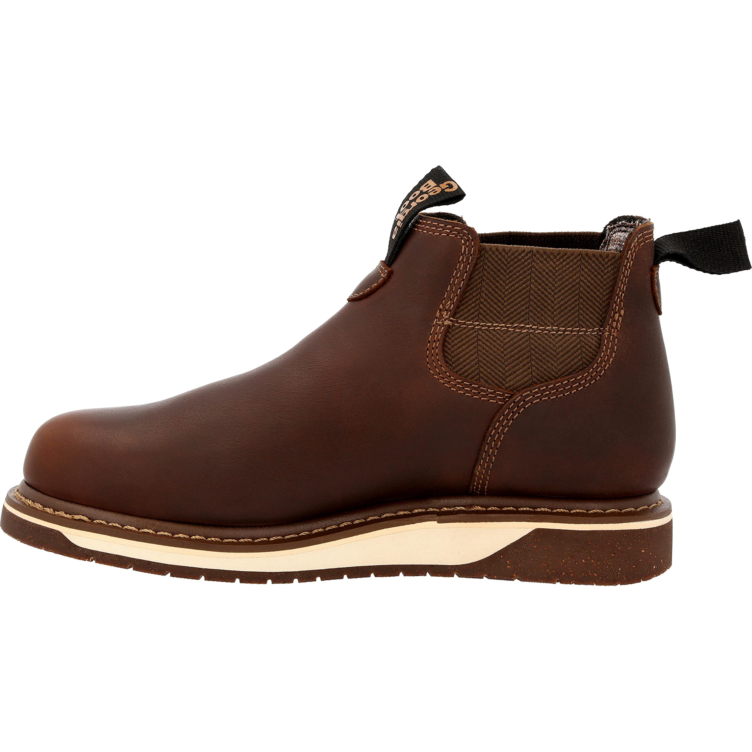 Georgia Boot Women's Amp Lt Wedge Chelsea Boot - Waterproof Work Boots for Women, Comfortable Slip Resistant Shoes for Outdoor, Hiking & Construction (Ideal for Winter, Rainy Days & Tough Terrains)