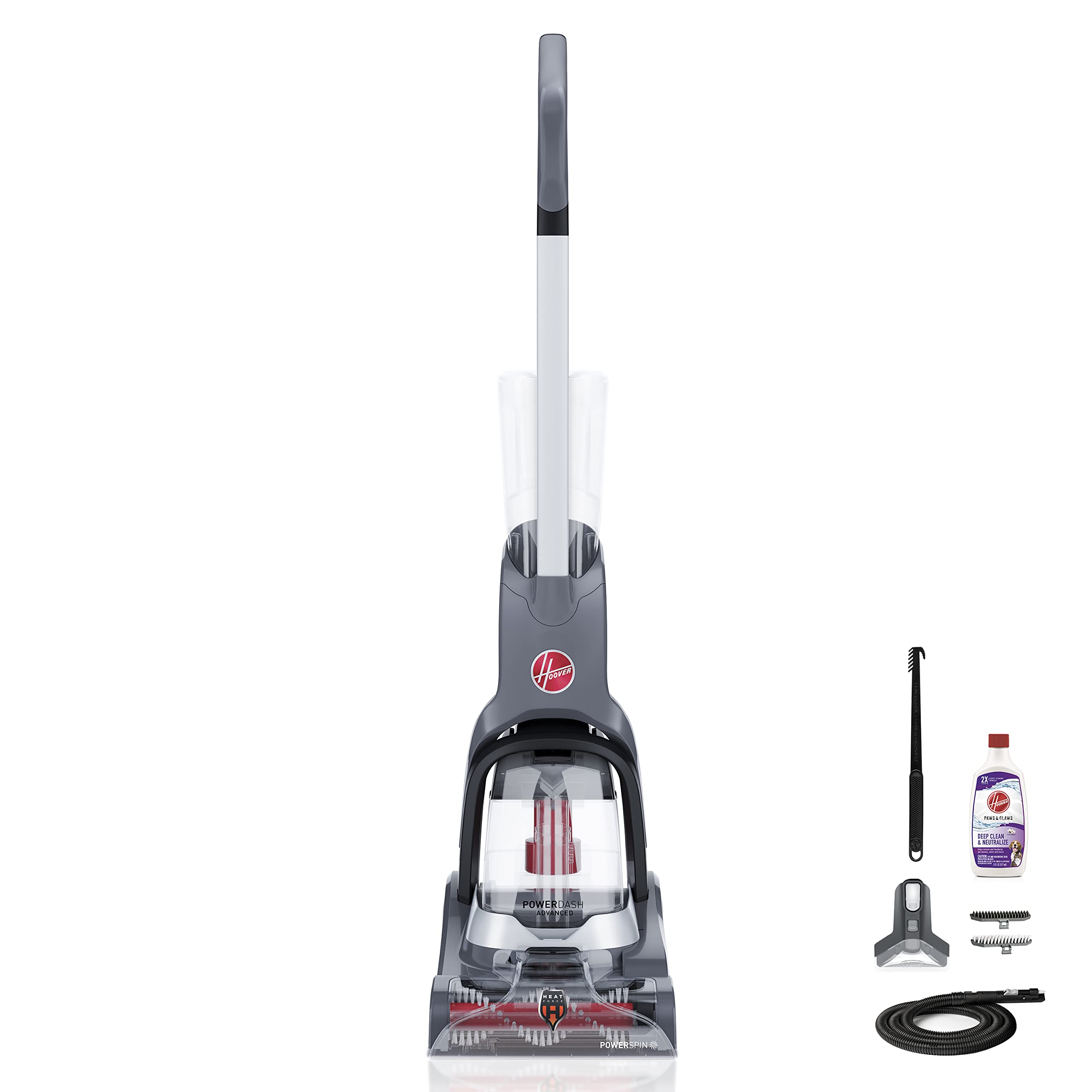 Hoover PowerDash Pet Advanced Compact Carpet Cleaner Machine with Paws & Claws Deep Cleaning Shampoo & Renewal Shampoo - Stain Guard for Pet Hair, Odor Removal - Perfect for Home, Office, and Pet Areas