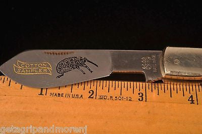 BULLDOG Cotton Sampler Waterfall Handle Pocket Knife - Mint Condition - Perfect for Collectors & Outdoor Enthusiasts