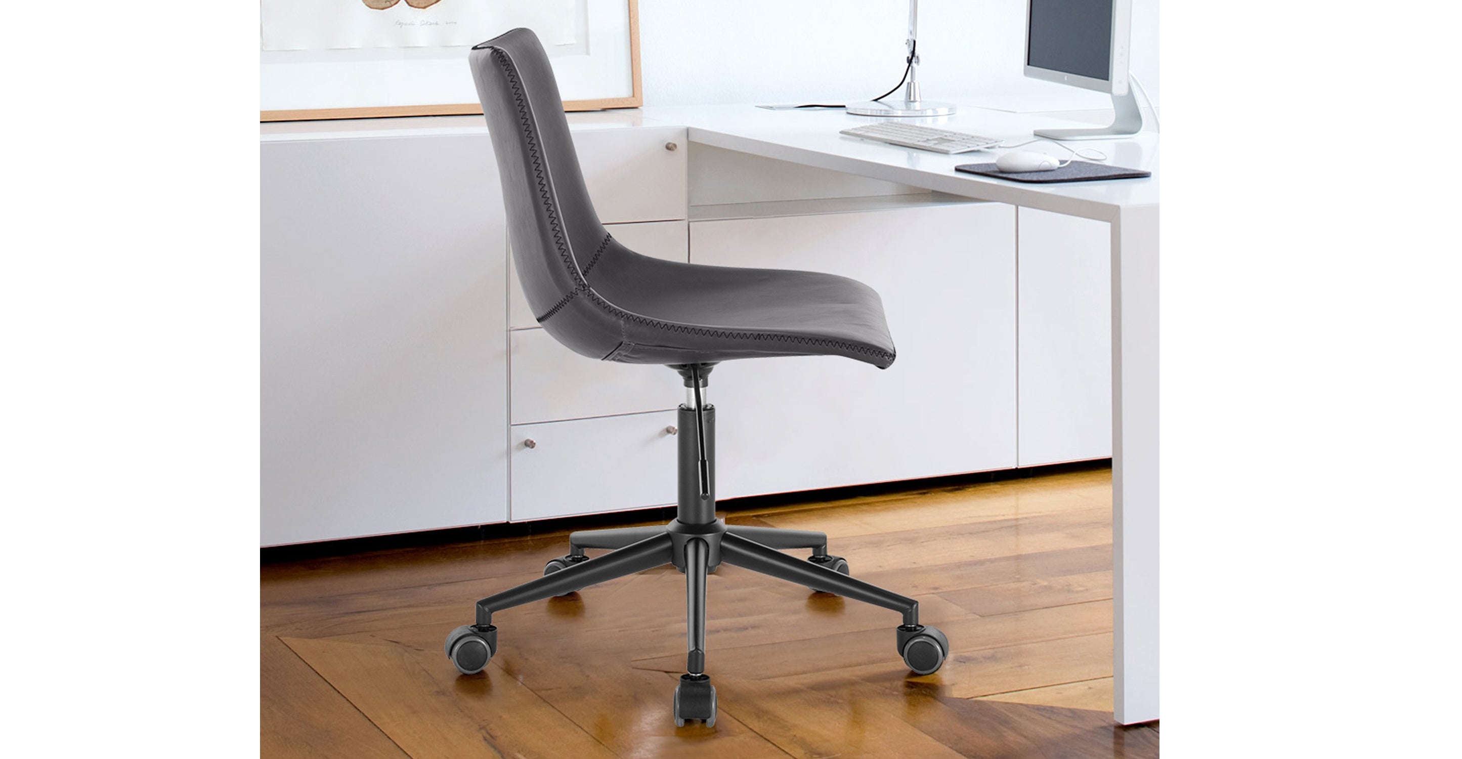 Paxton Ergonomic Office Task Chair - Adjustable Height & Lumbar Support for Home & Business Workspaces - Comfortable Desk Chair for Long Hours Sitting, Computer Work & Study