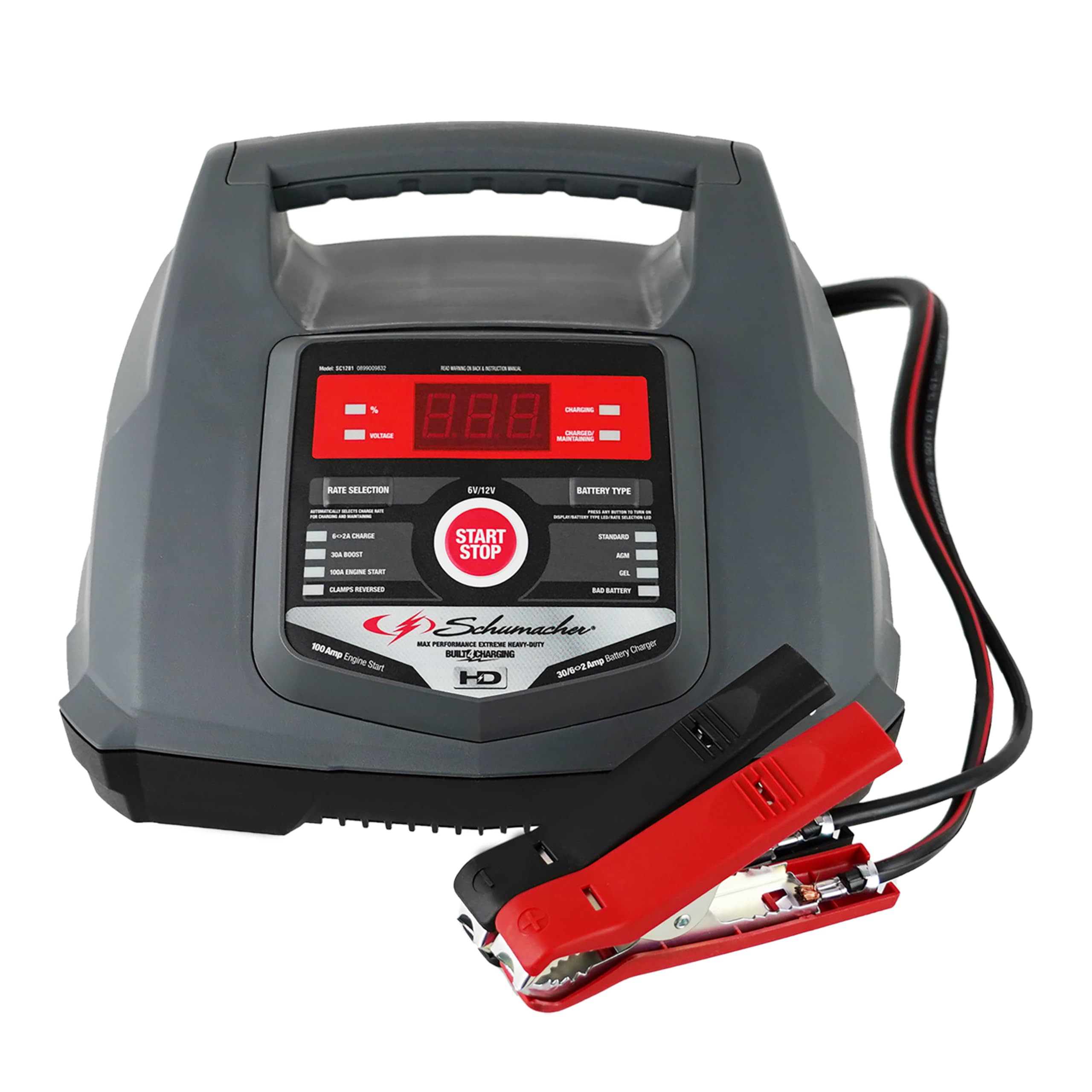 Schumacher SC1281 5-in-1 Advanced Battery Charger & Engine Starter - 6A/12V 100A Jump Starter for Car, Truck, Motorcycle & Marine Batteries - Perfect for Emergency Roadside Assistance & Winter Vehicle Maintenance